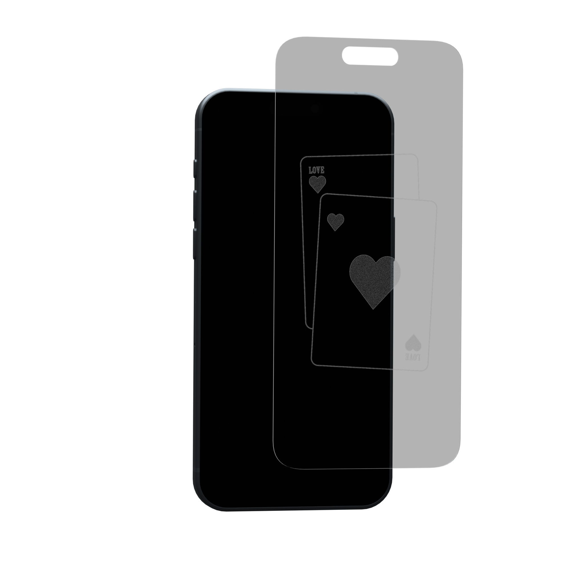 Card Hearts Clear Screen Protector