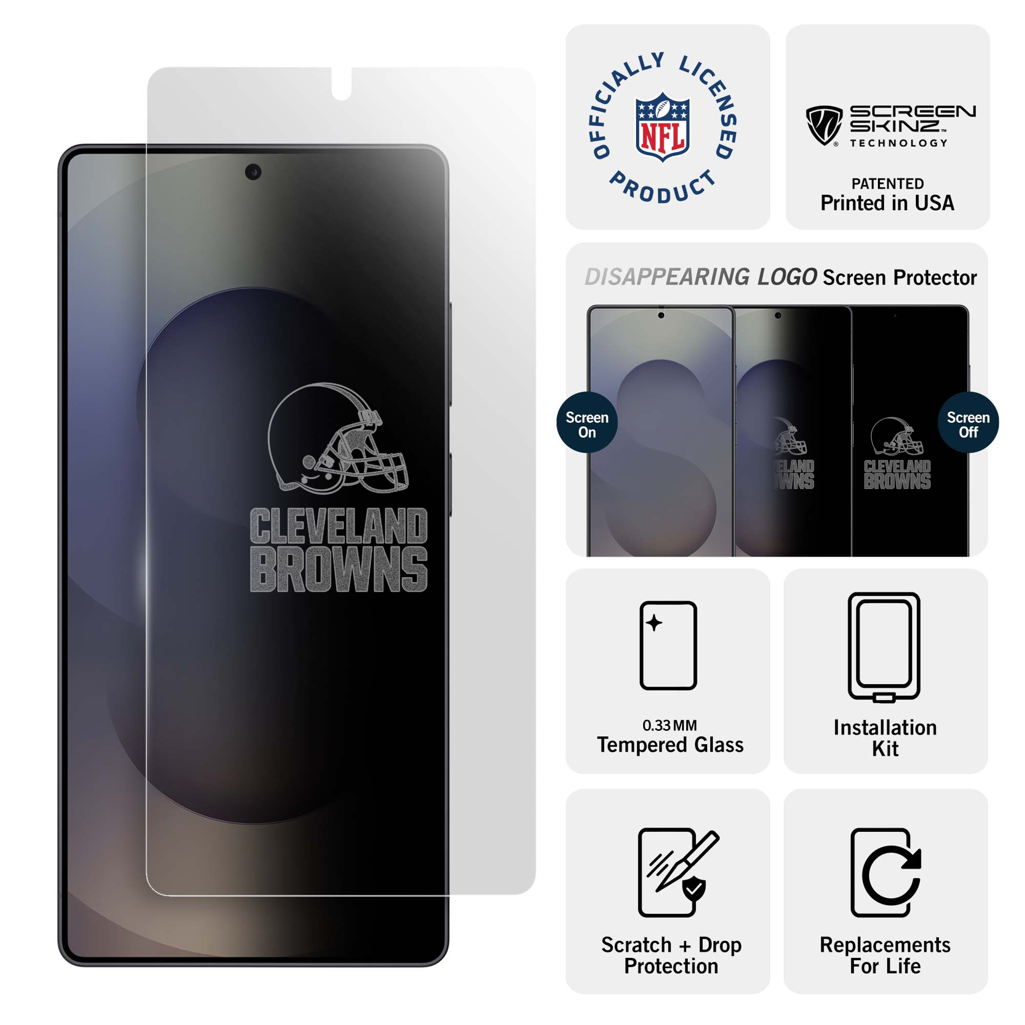Cleveland Browns Samsung Clear Screen Protector
