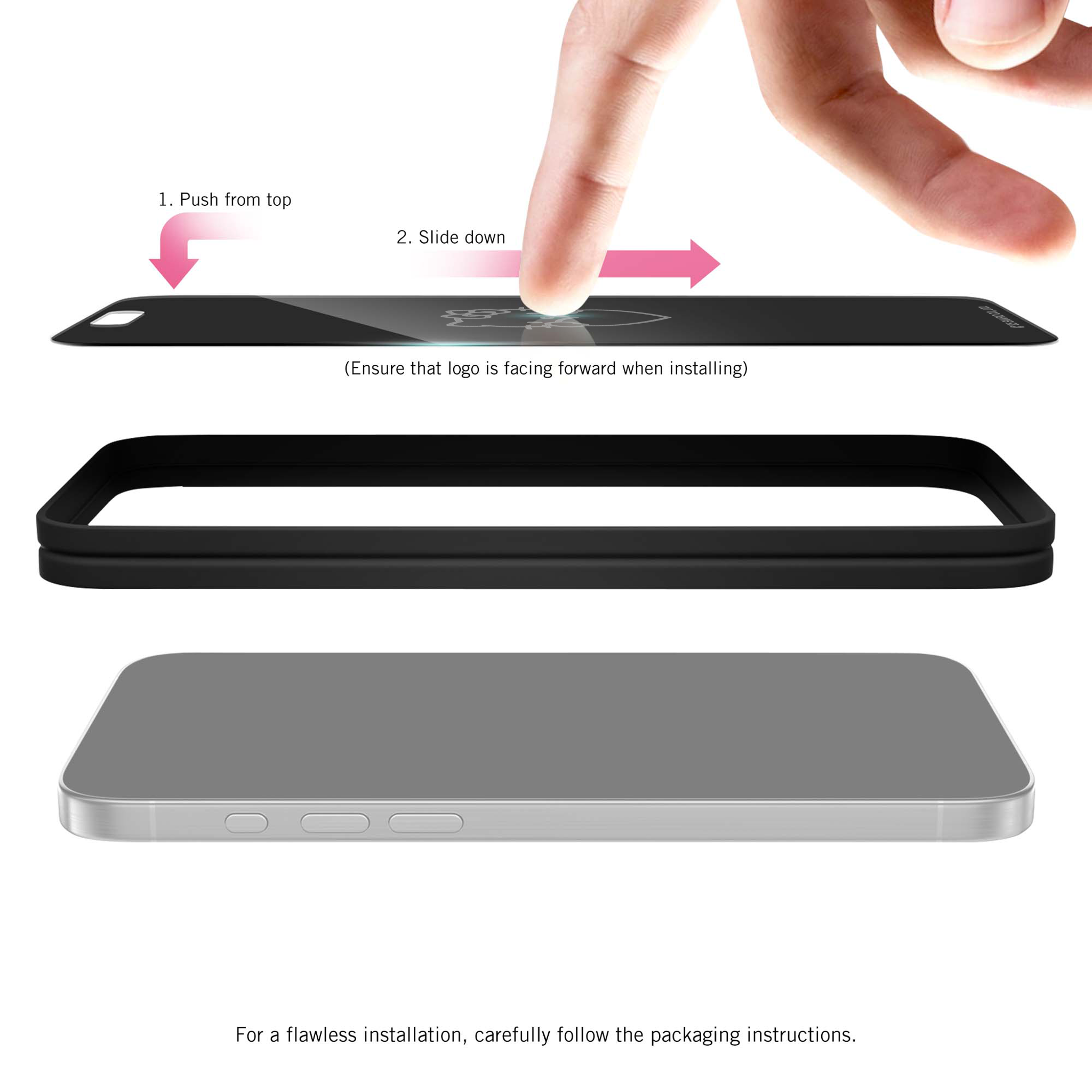 Hello Kitty Hands Heart iPhone Privacy Screen Protector