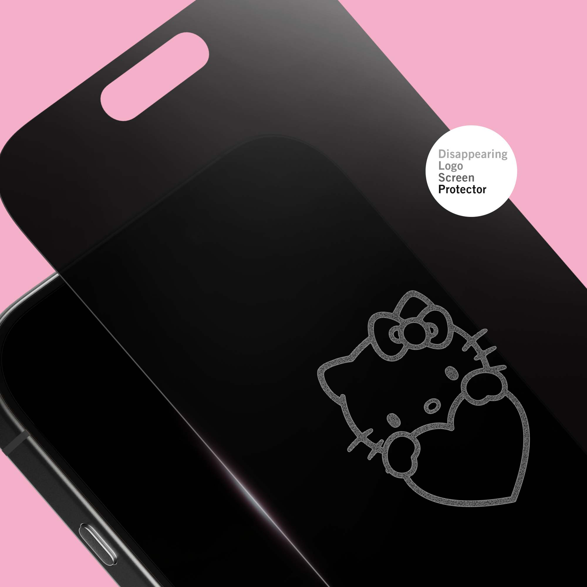 Hello Kitty Hands Heart iPhone Privacy Screen Protector