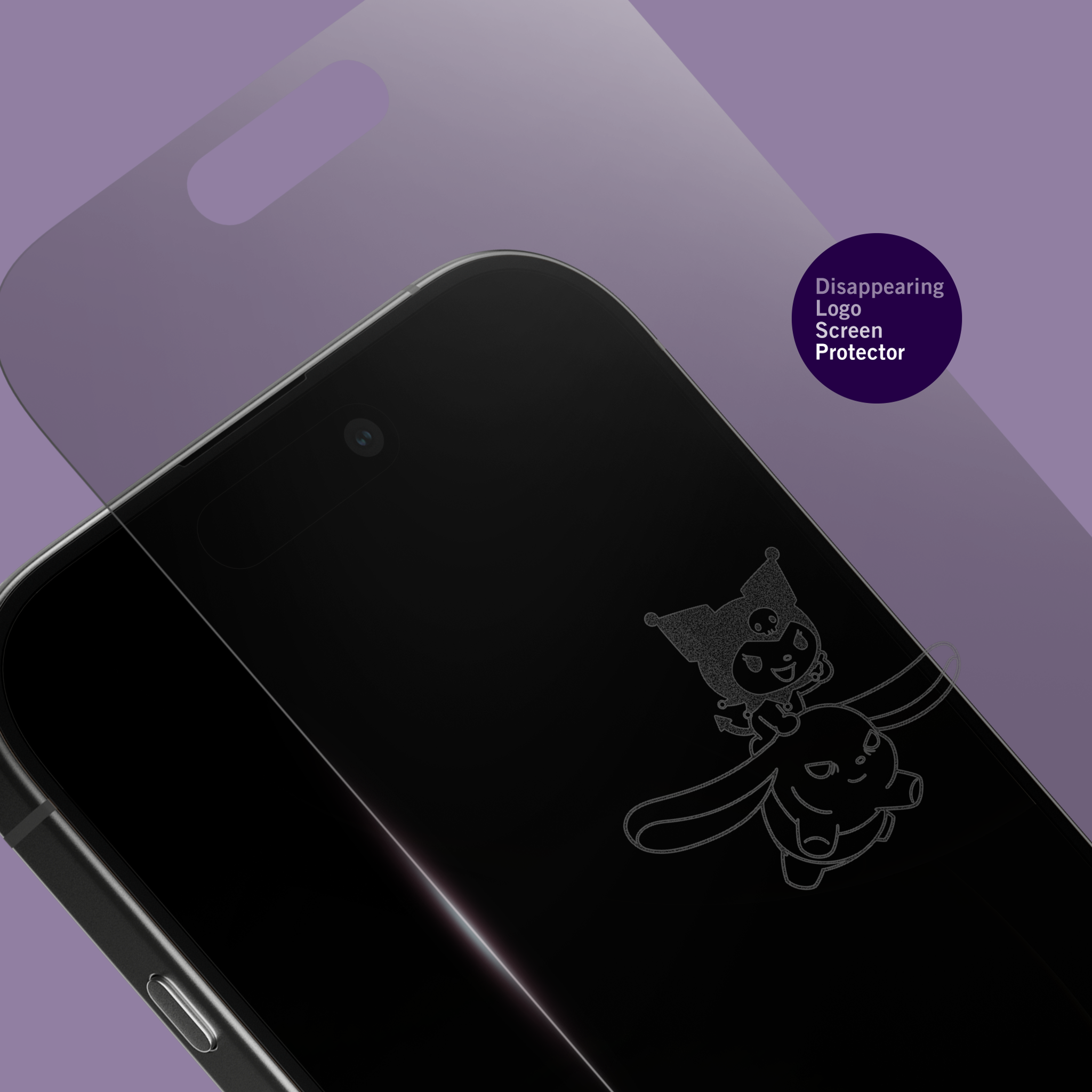 Kuromi Flying iPhone Clear Screen Protector