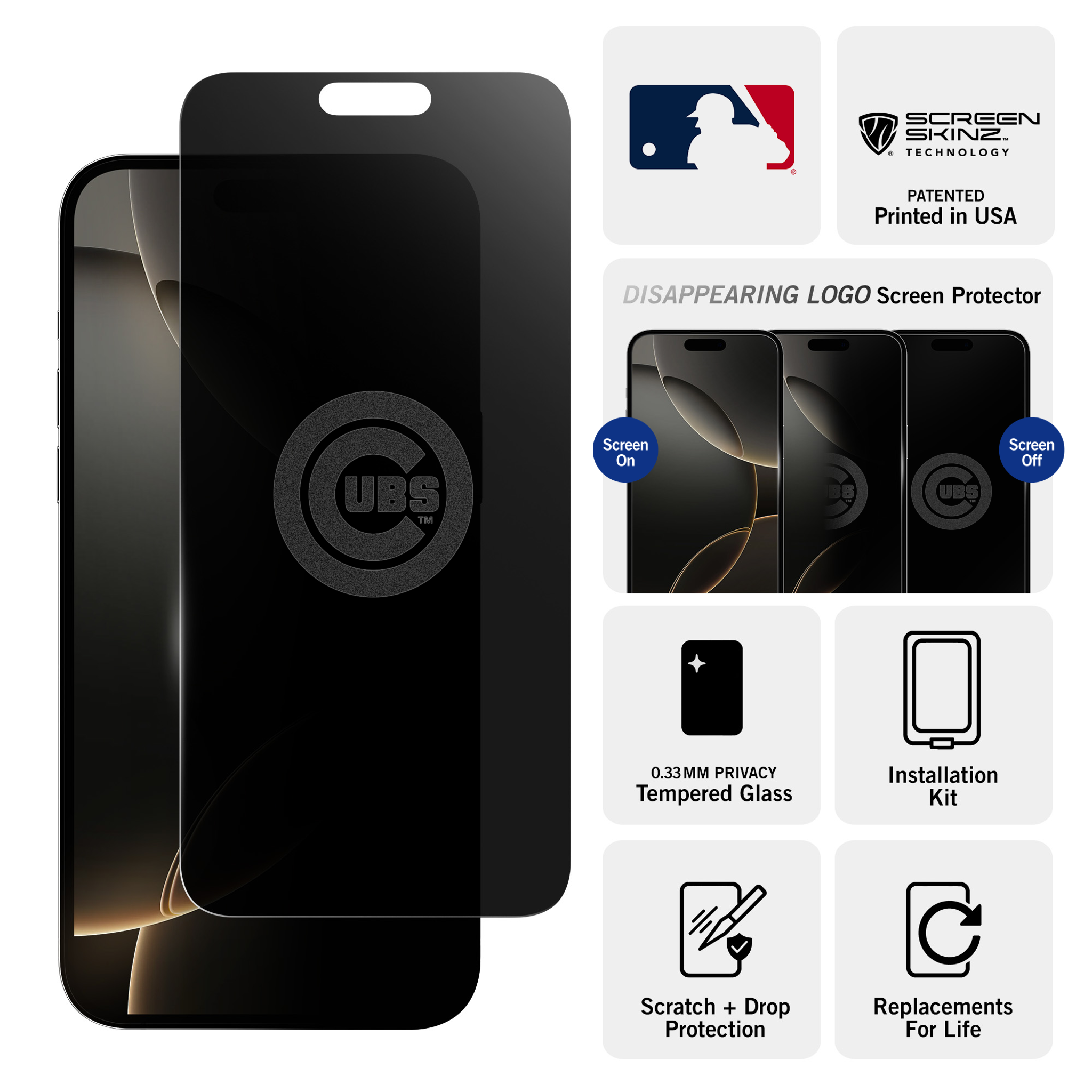 Chicago Cubs Privacy Screen Protector