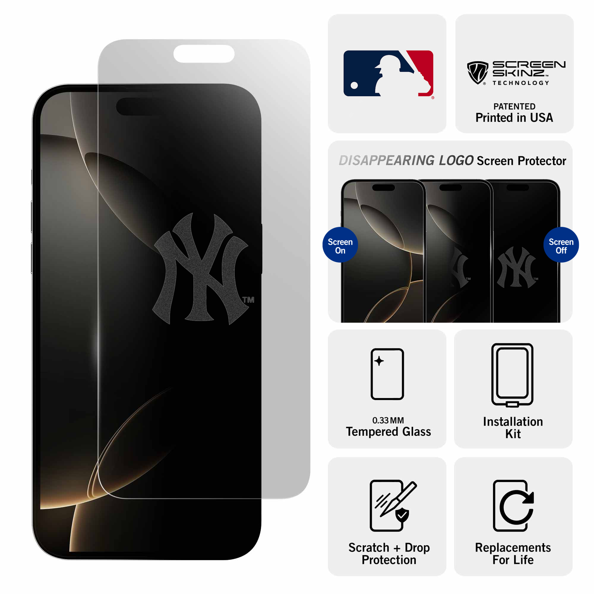New York Yankees Clear Screen Protector