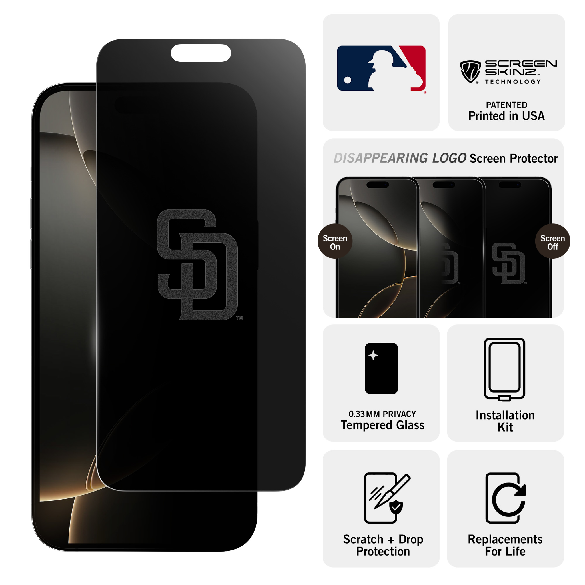 San Diego Padres Privacy Screen Protector