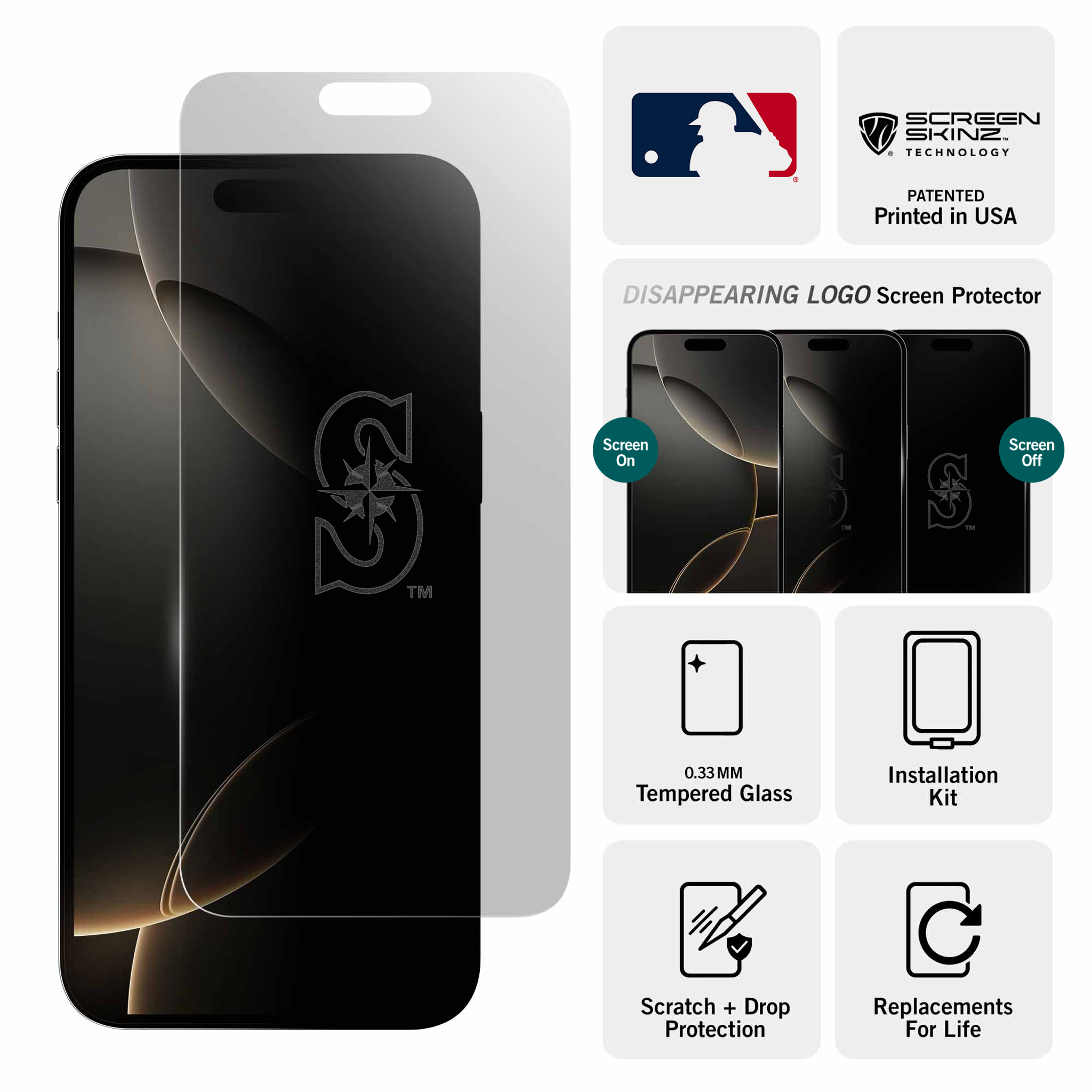 Seattle Mariners Clear Screen Protector