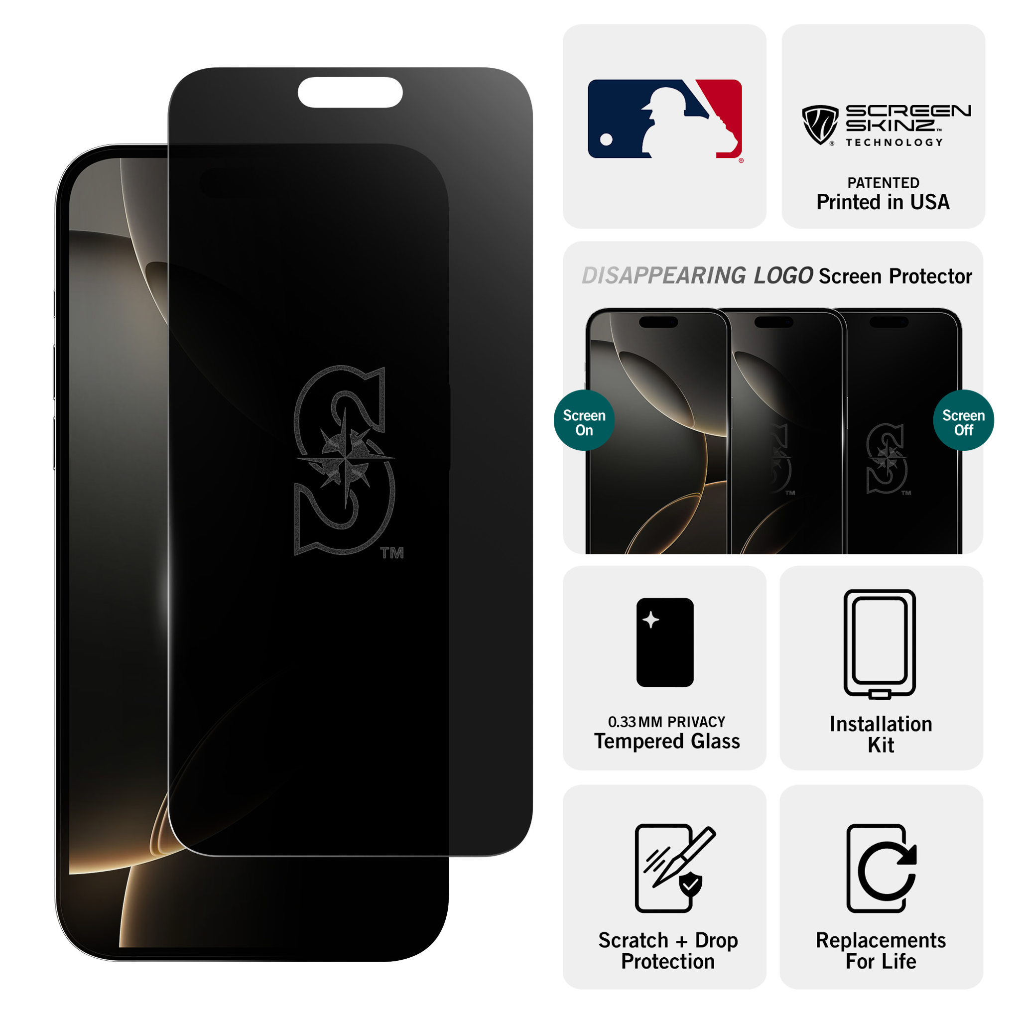 Seattle Mariners Privacy Screen Protector
