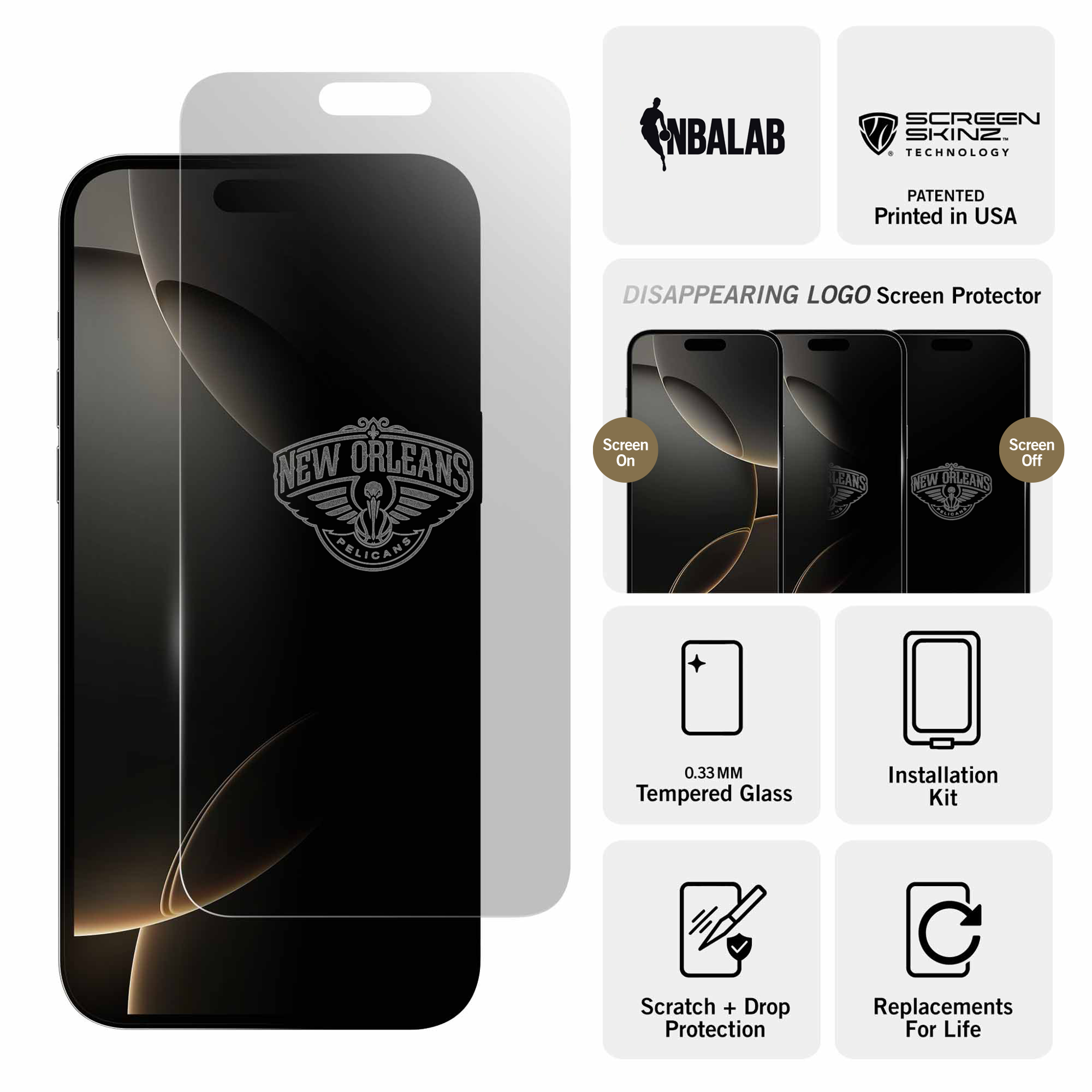 New Orleans Pelicans Clear Screen Protector