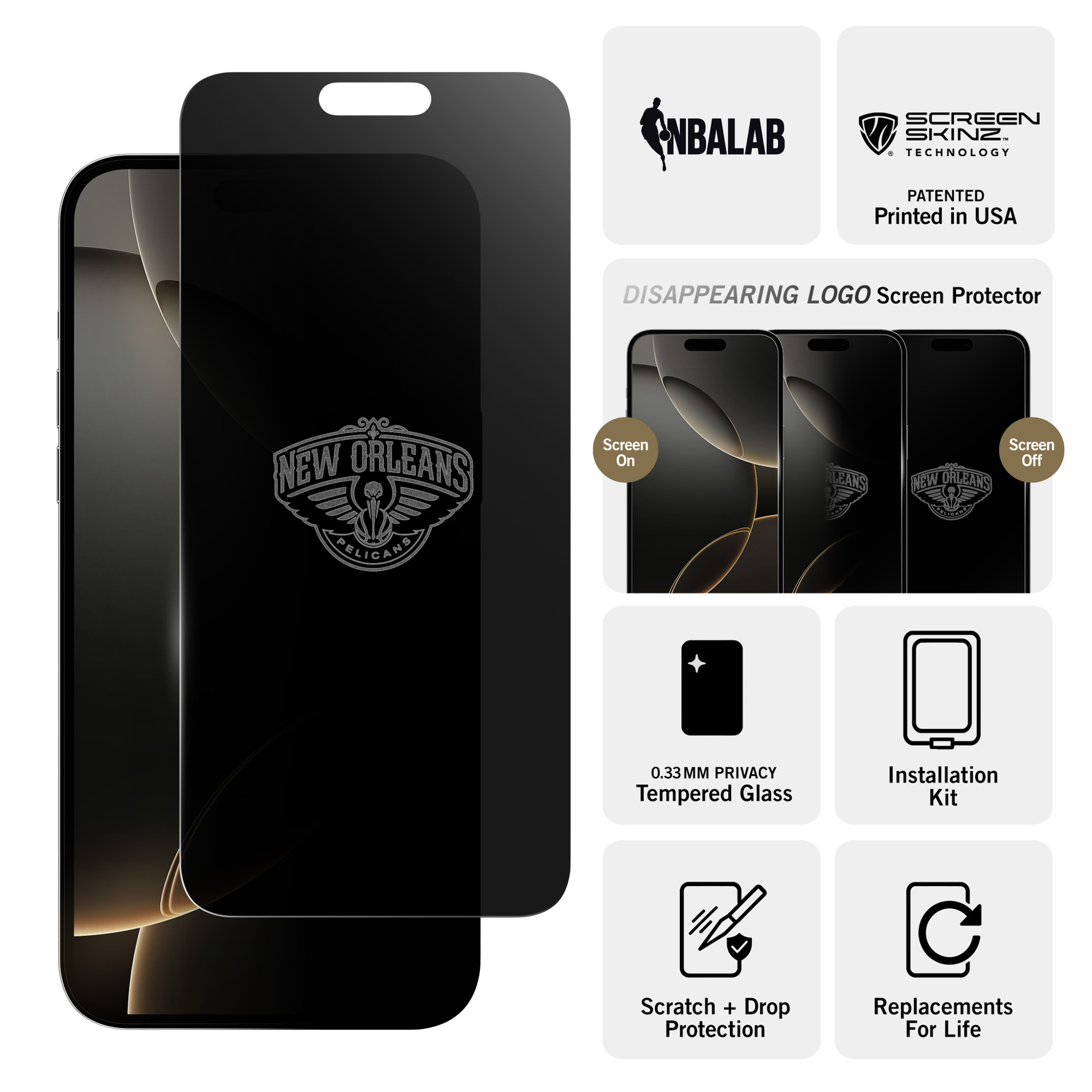 New Orleans Pelicans Privacy Screen Protector
