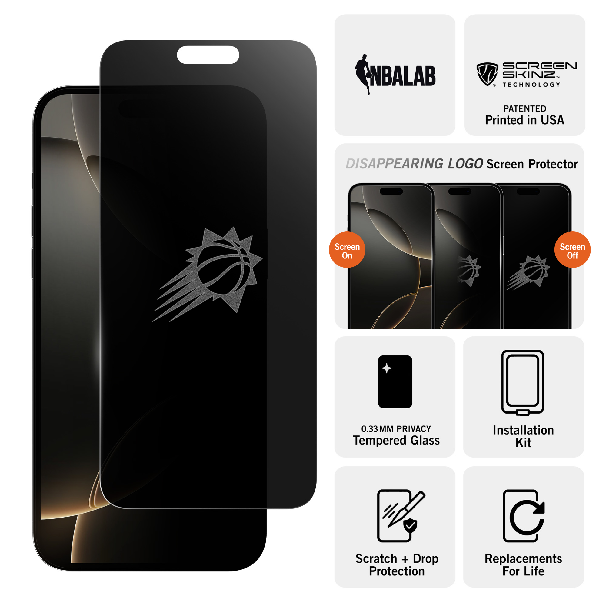 Phoenix Suns Privacy Screen Protector