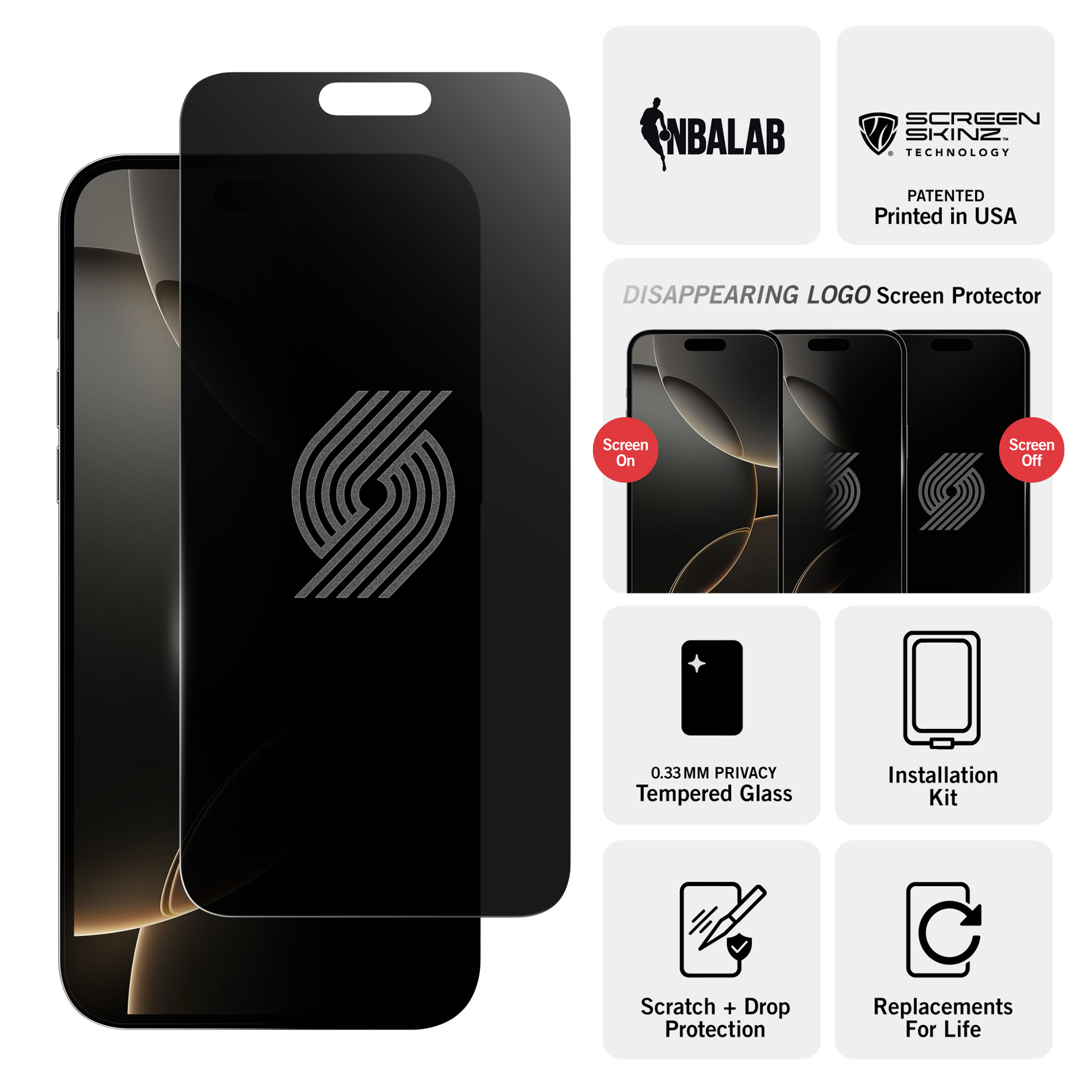 Portland Trailblazers Privacy Screen Protector