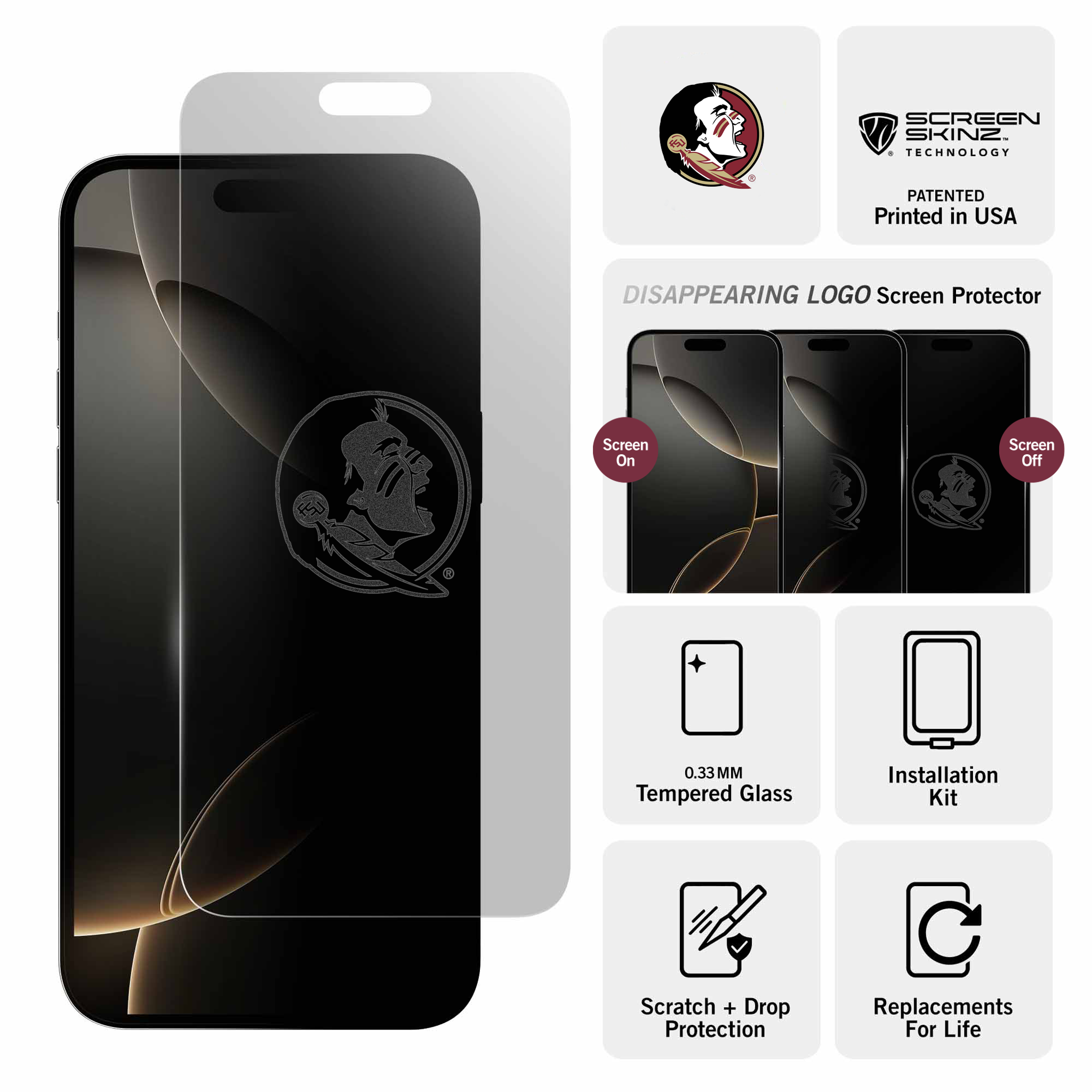 Florida State Seminole's Clear Screen Protector