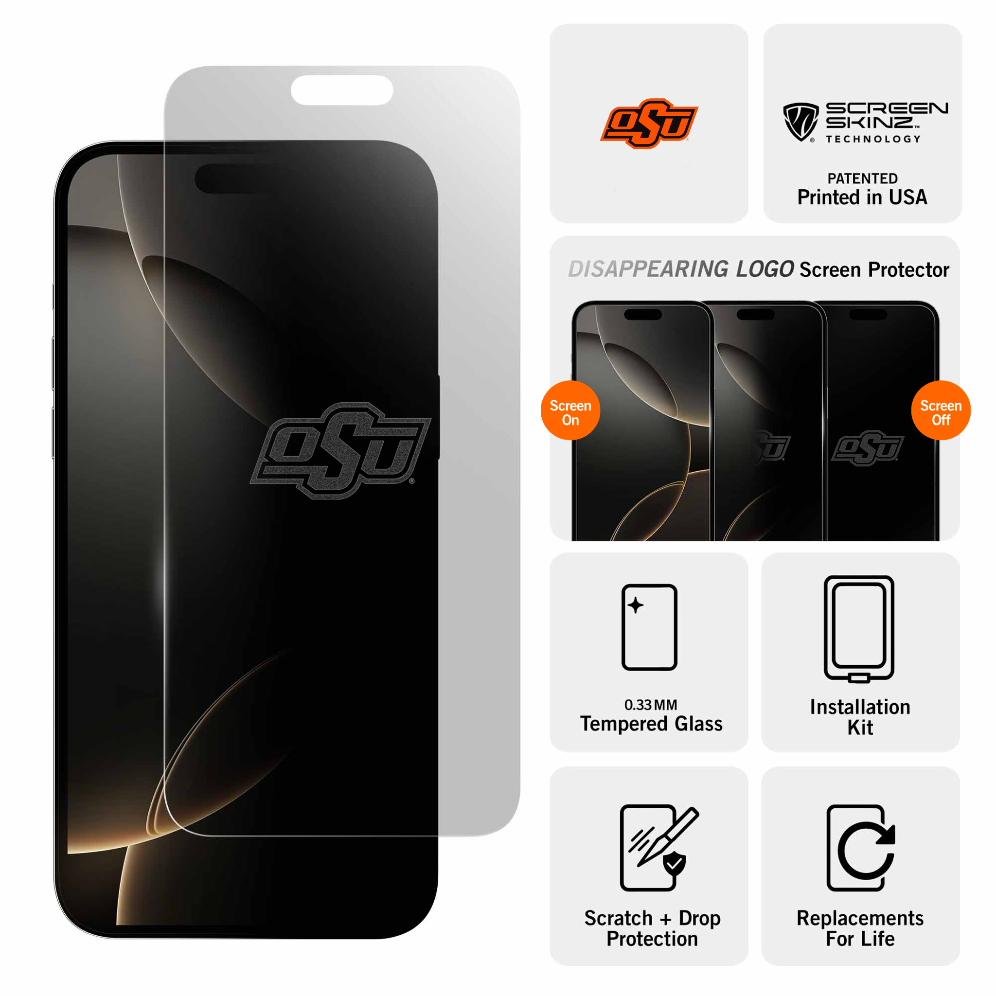Oklahoma State Cowboys Clear Screen Protector