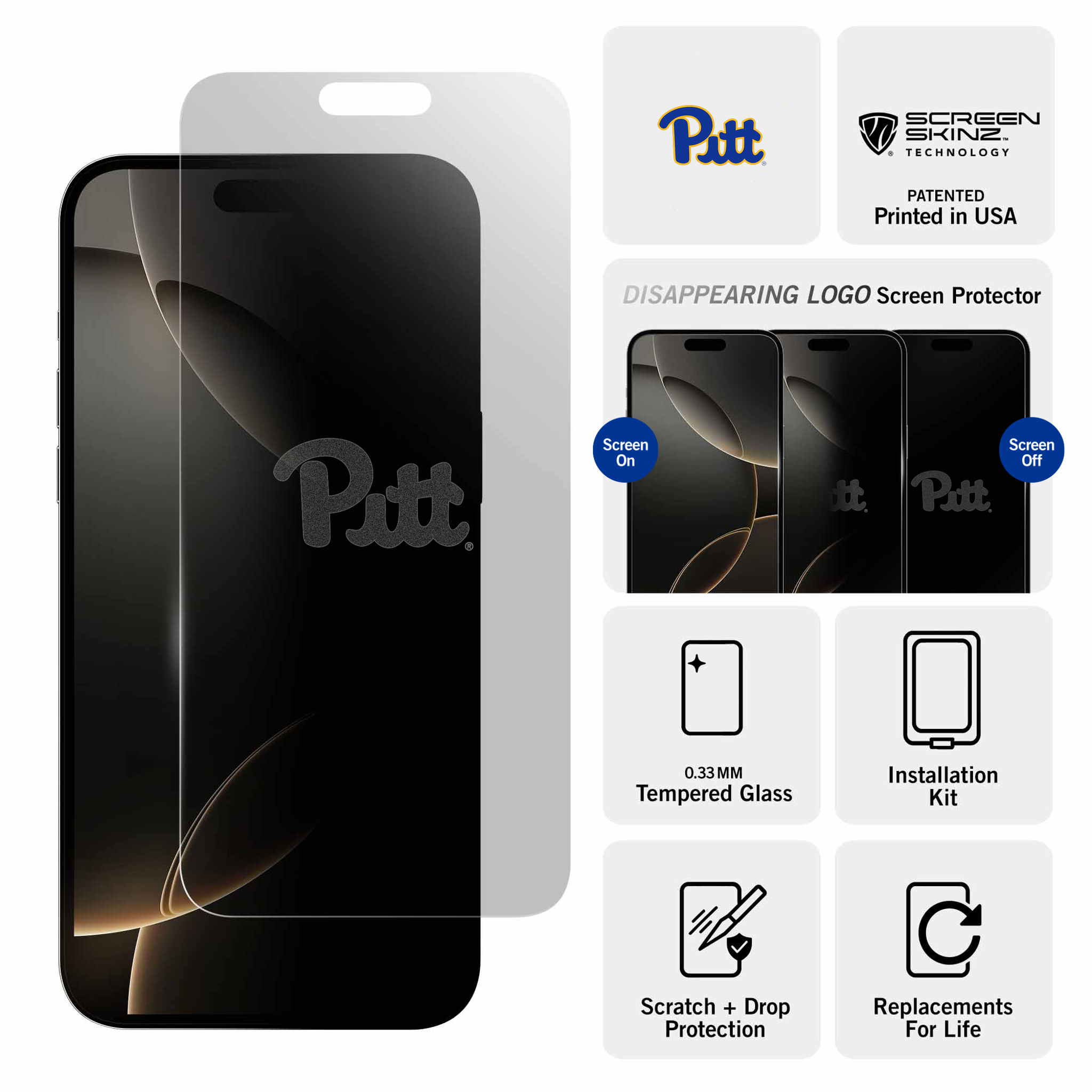 University of Pittsburgh Clear Screen Protector