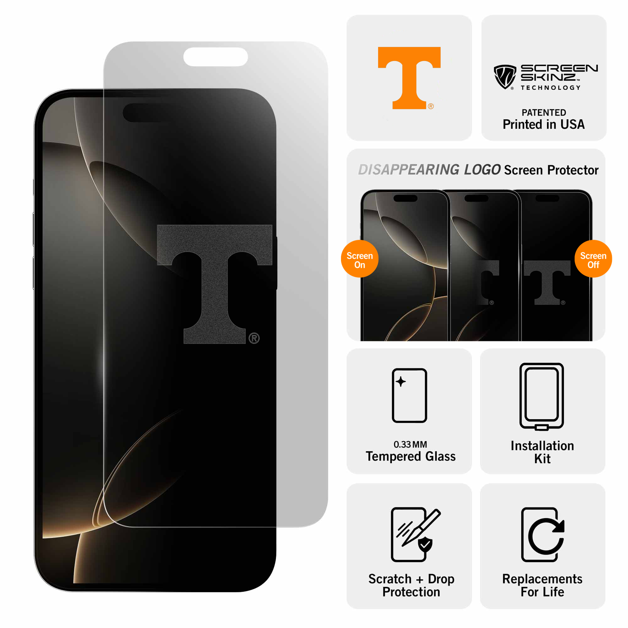 Tennessee Volunteers Clear Screen Protector