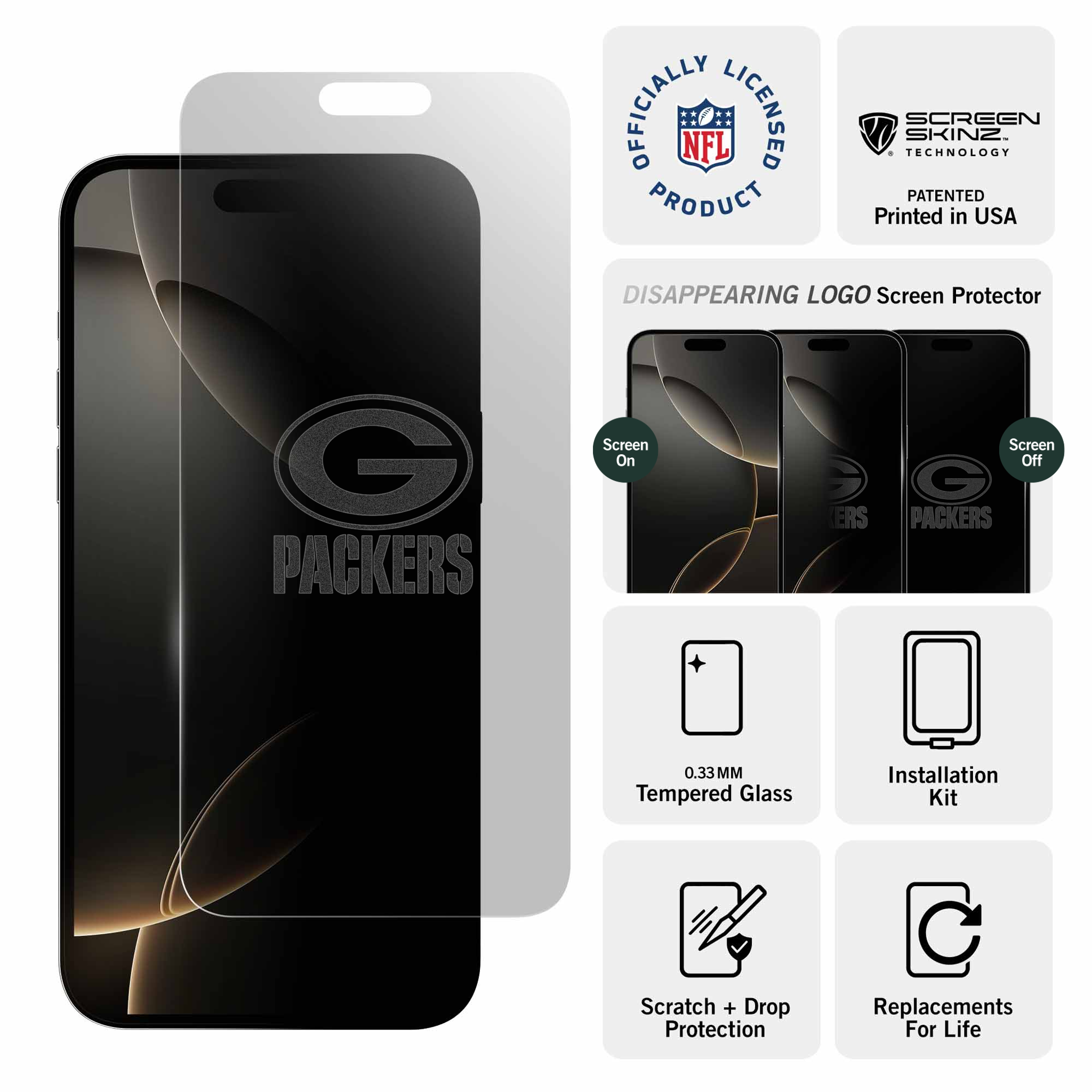 Green Bay Packers iPhone Clear Screen Protector