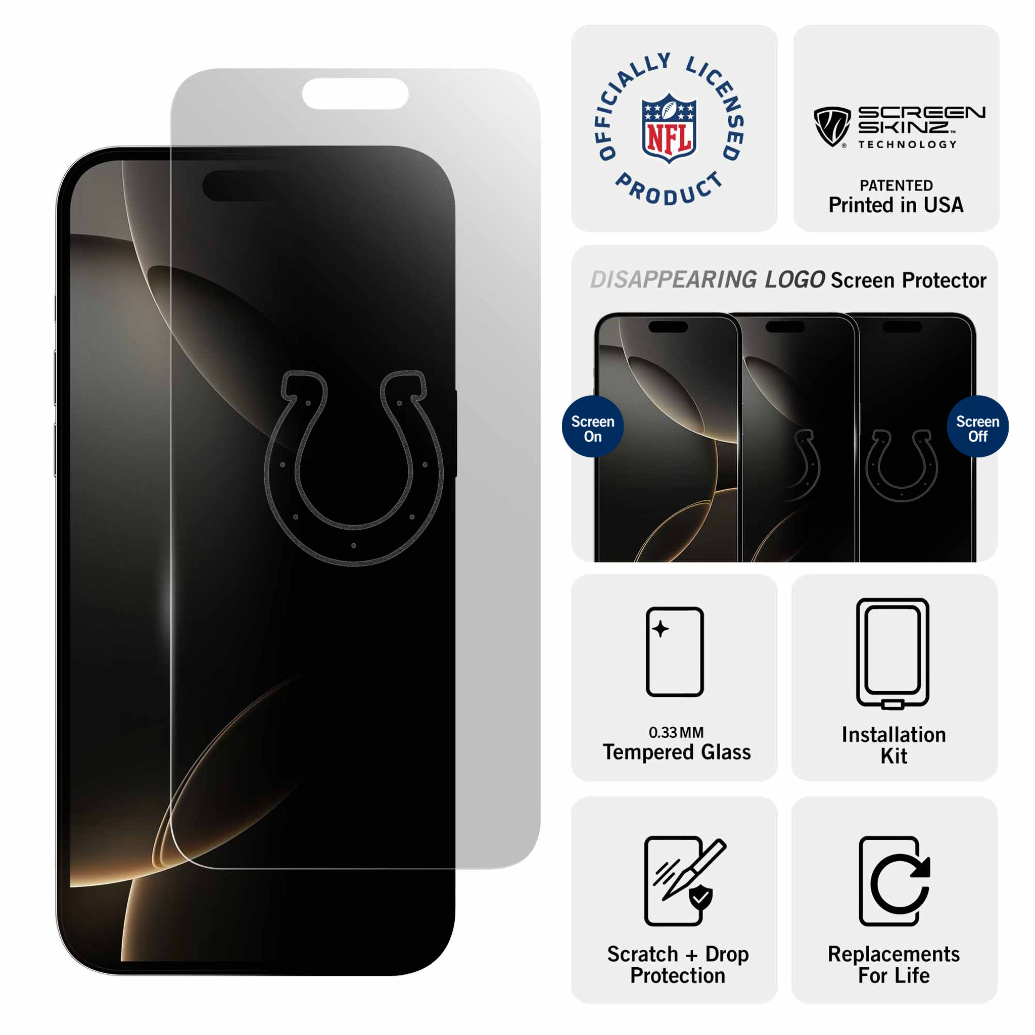 Indianapolis Colts iPhone Clear Screen Protector