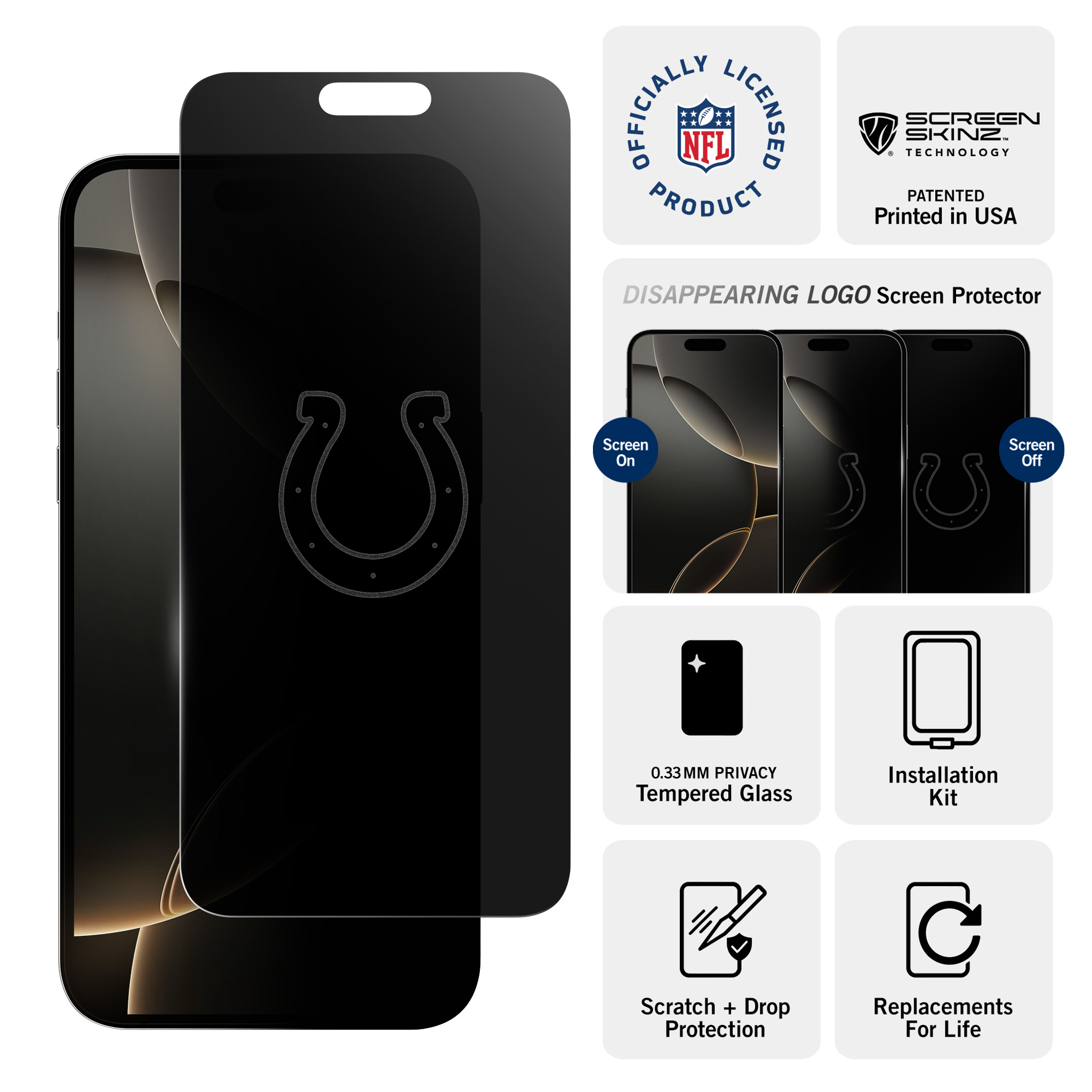 Indianapolis Colts iPhone Privacy Primary Screen Protector