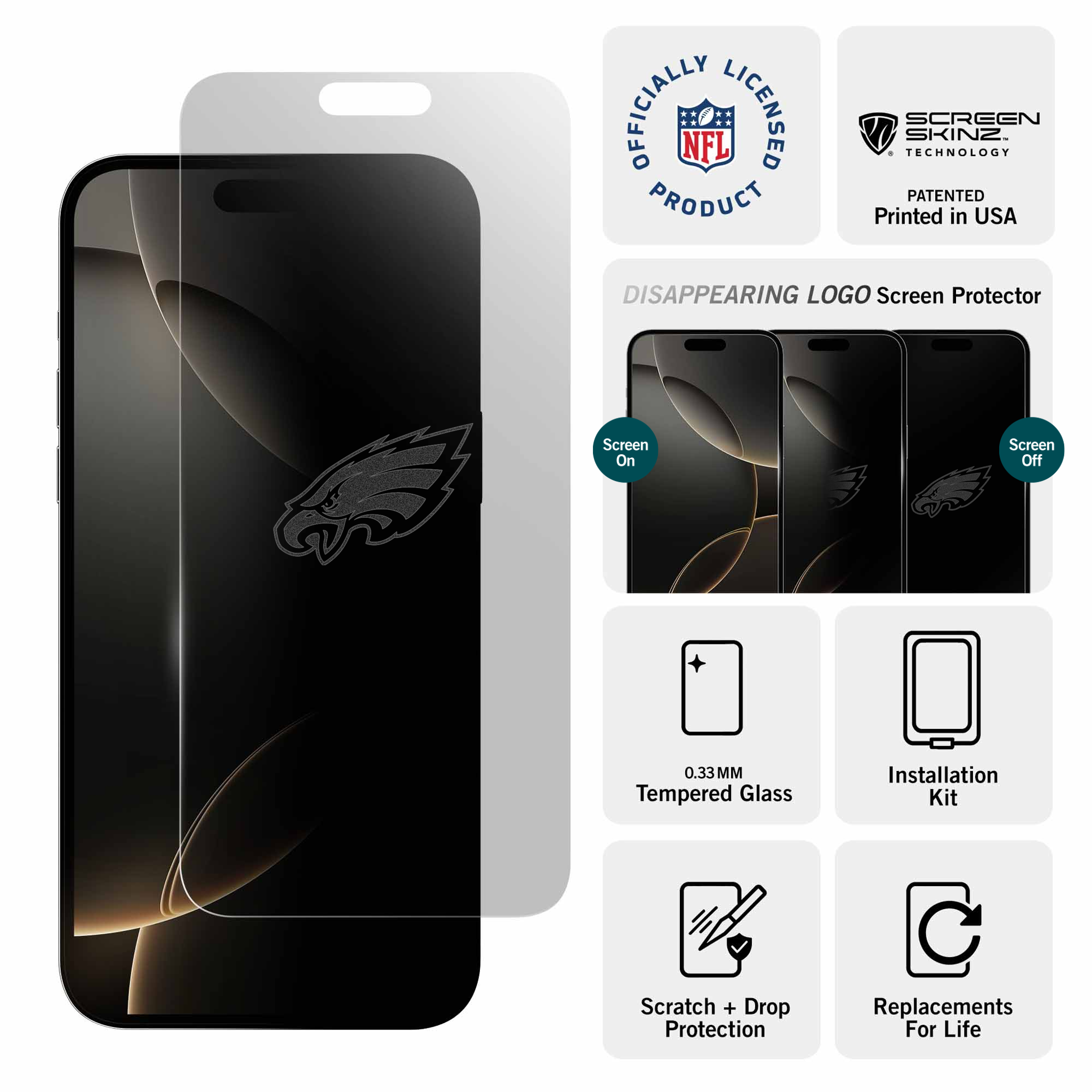 Philadelphia Eagles iPhone Clear Screen Protector