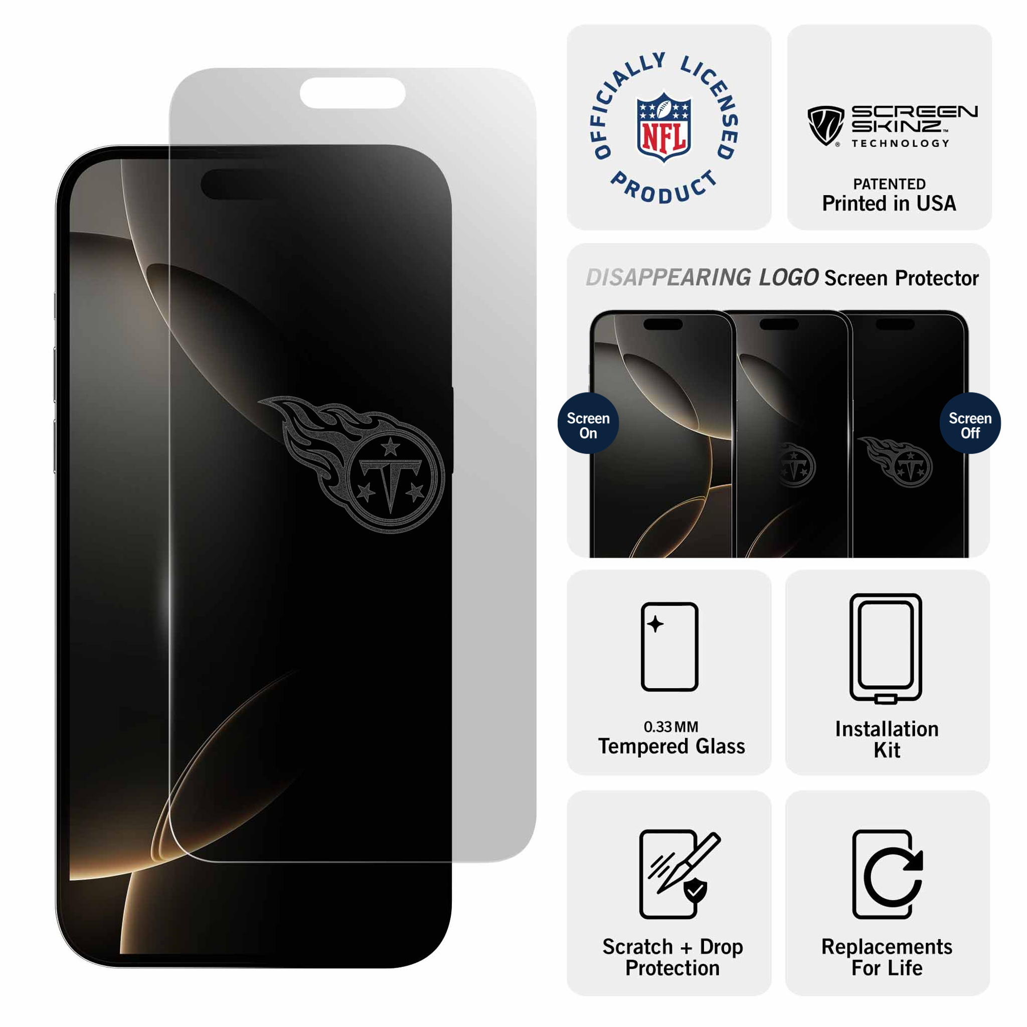 Tennessee Titans iPhone Clear Screen Protector