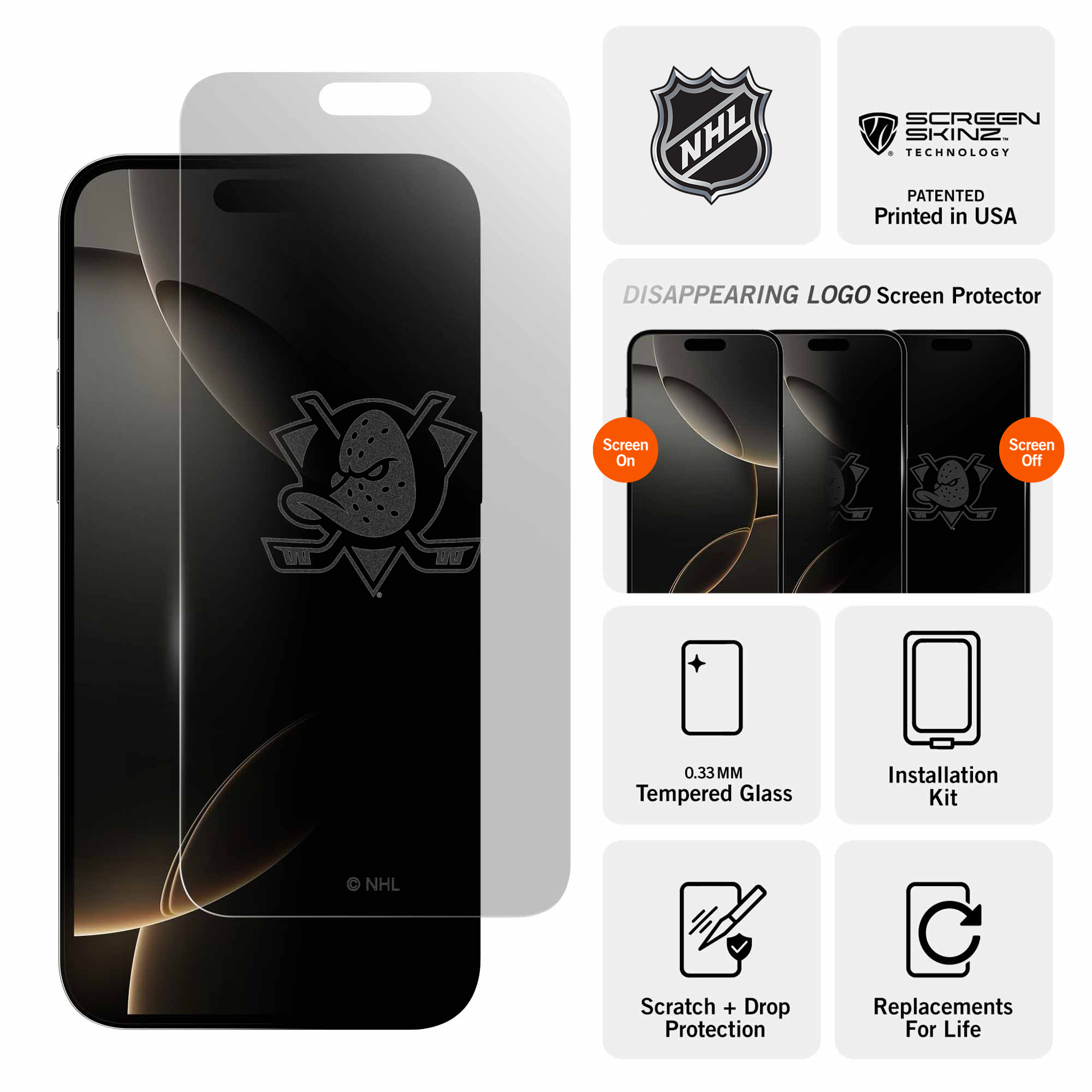 Anaheim Ducks Clear Screen Protector
