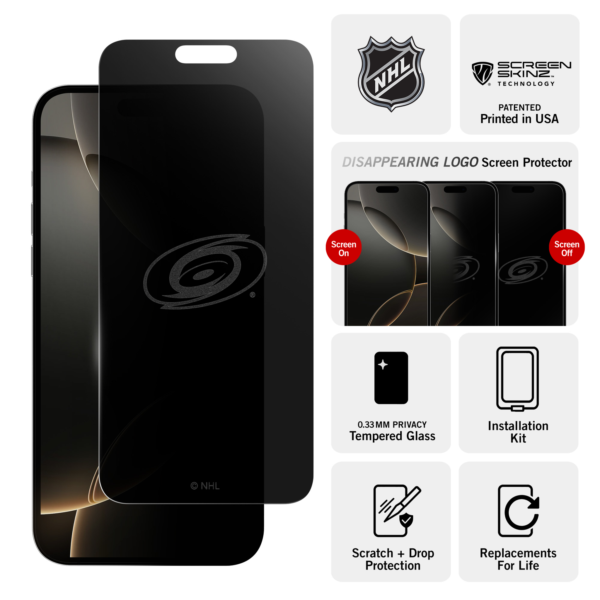 Carolina Hurricanes Privacy Screen Protector