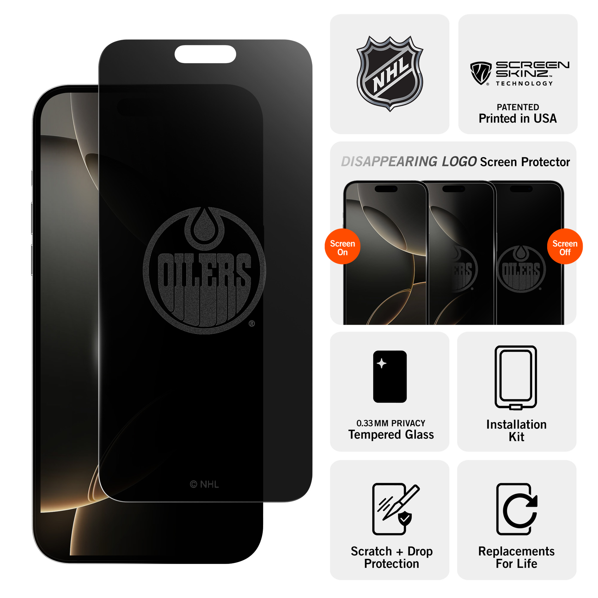 Edmonton Oilers Privacy Screen Protector
