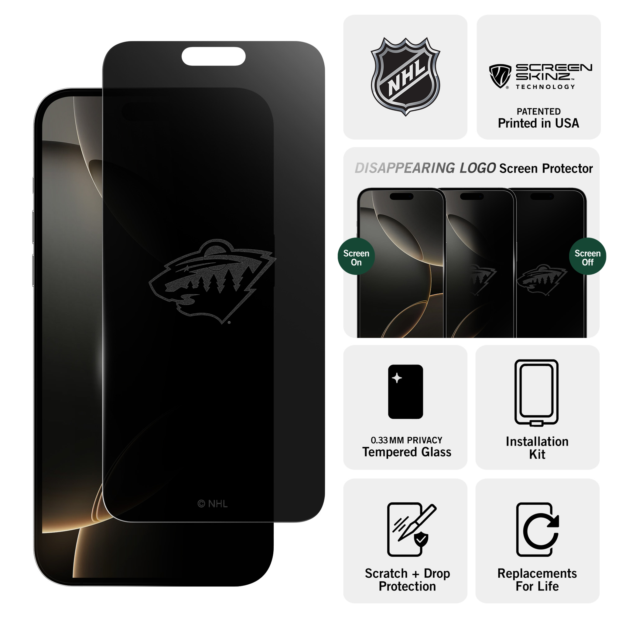 Minnesota Wild Privacy Screen Protector