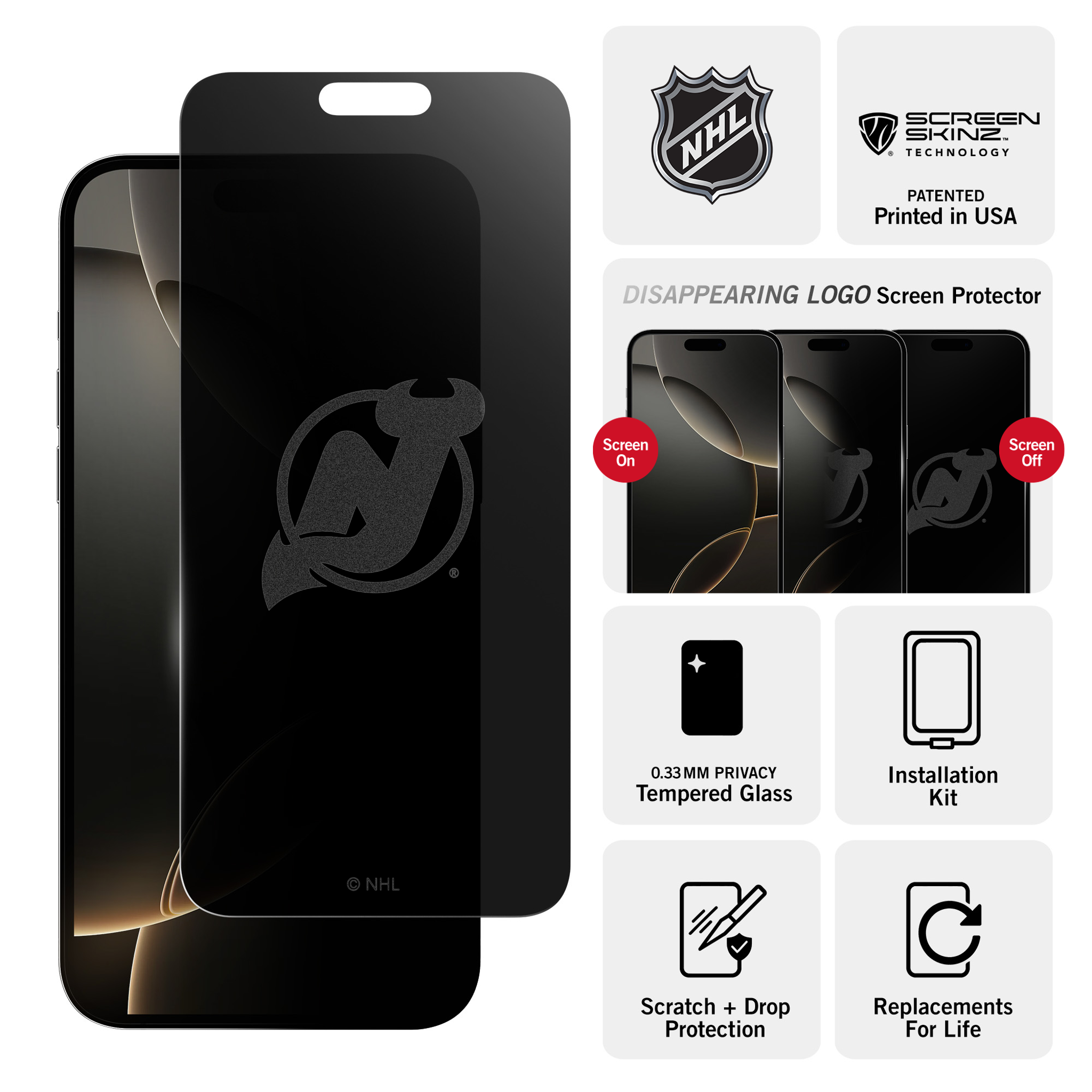 New Jersey Devils Privacy Screen Protector