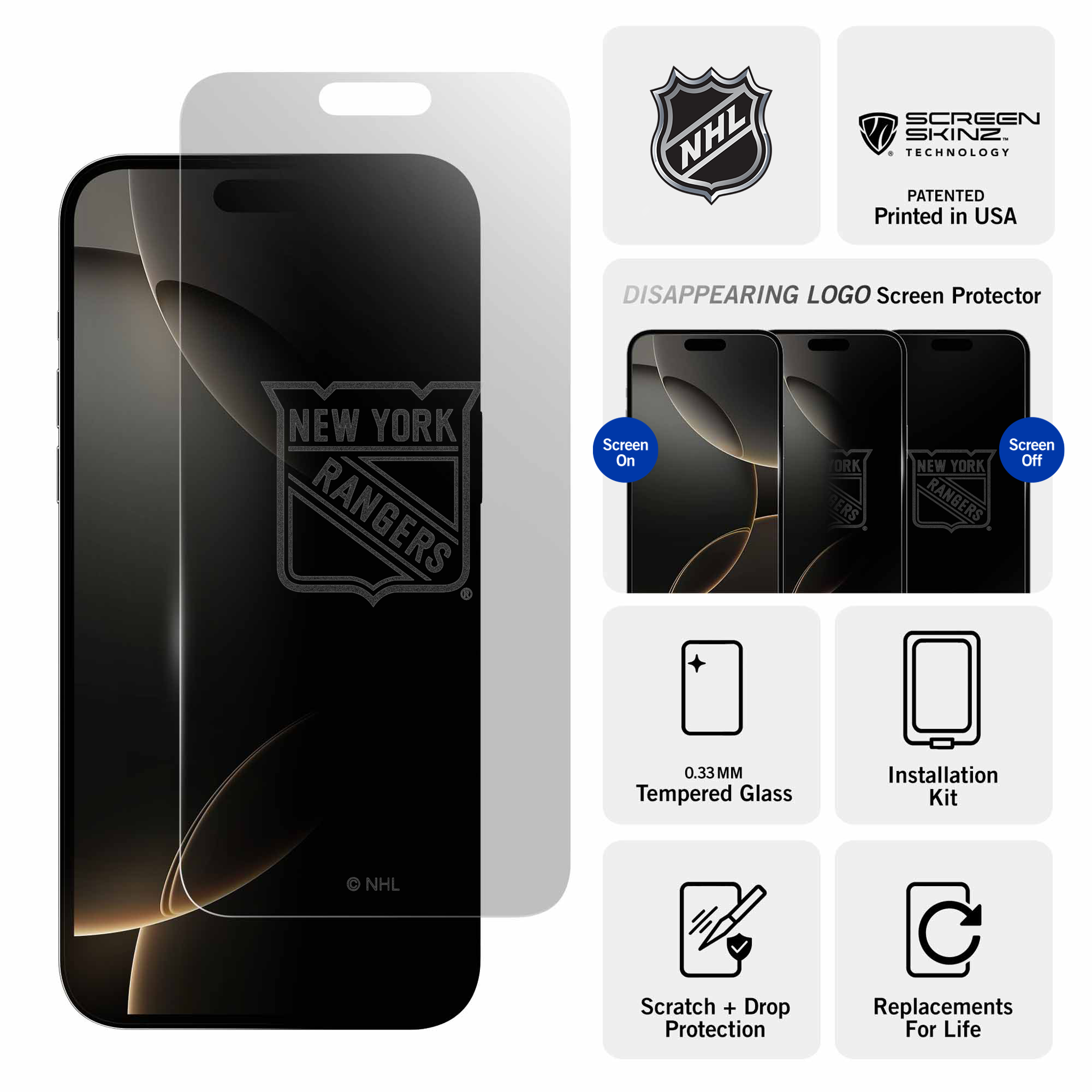 New York Rangers Clear Screen Protector