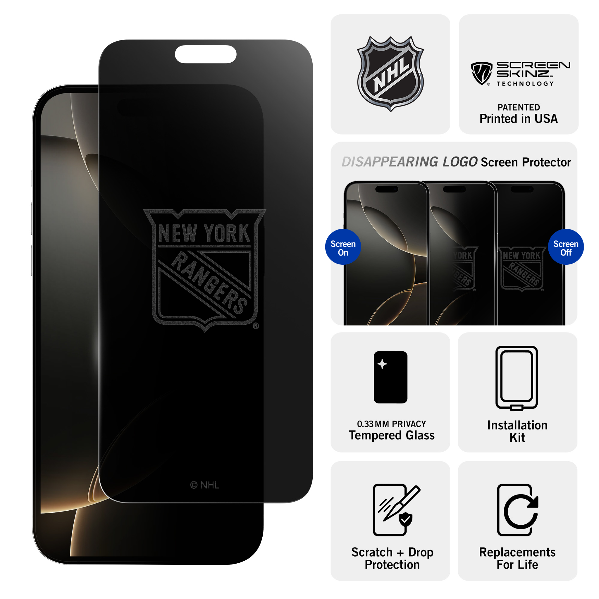 New York Rangers Privacy Screen Protector