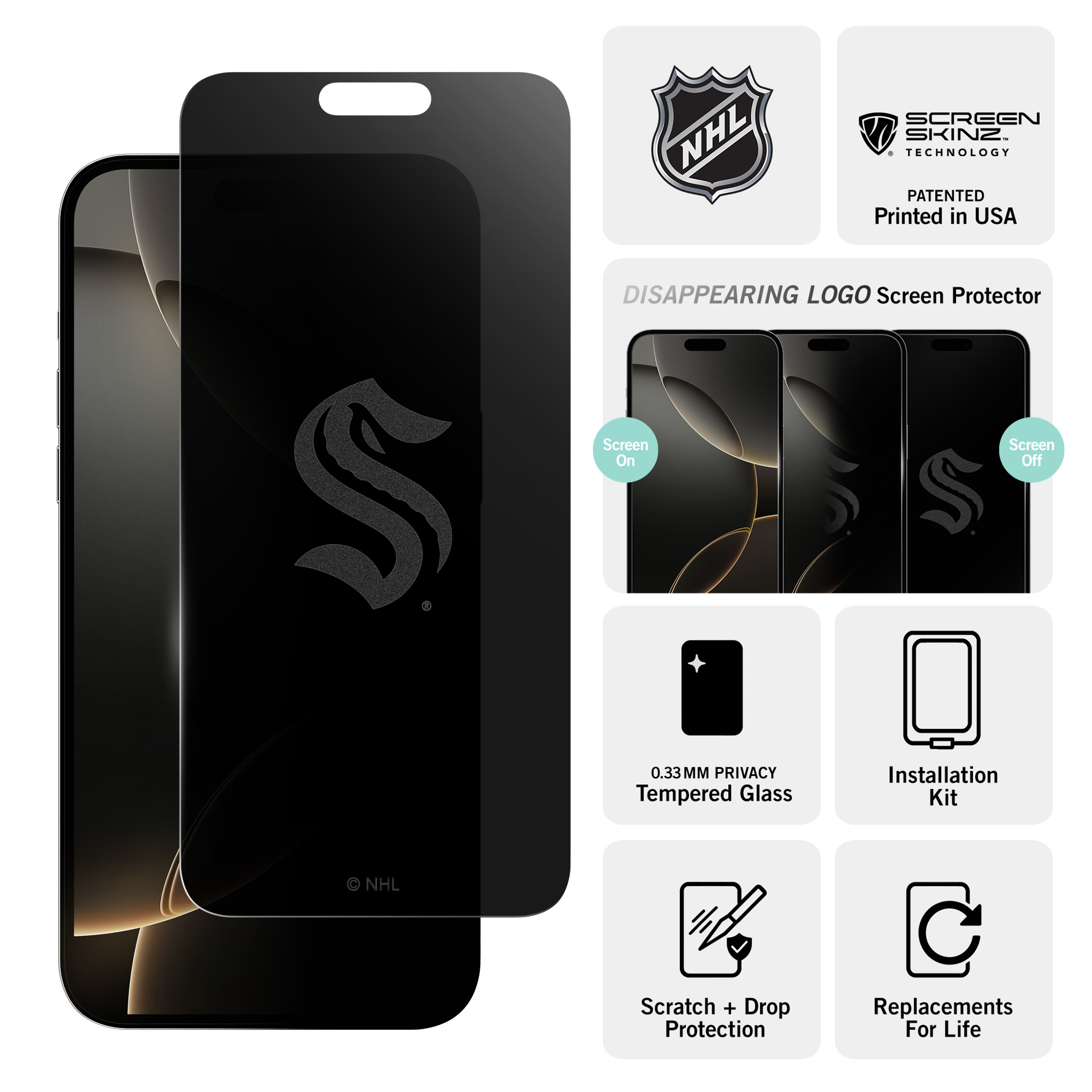 Seattle Kraken Privacy Screen Protector