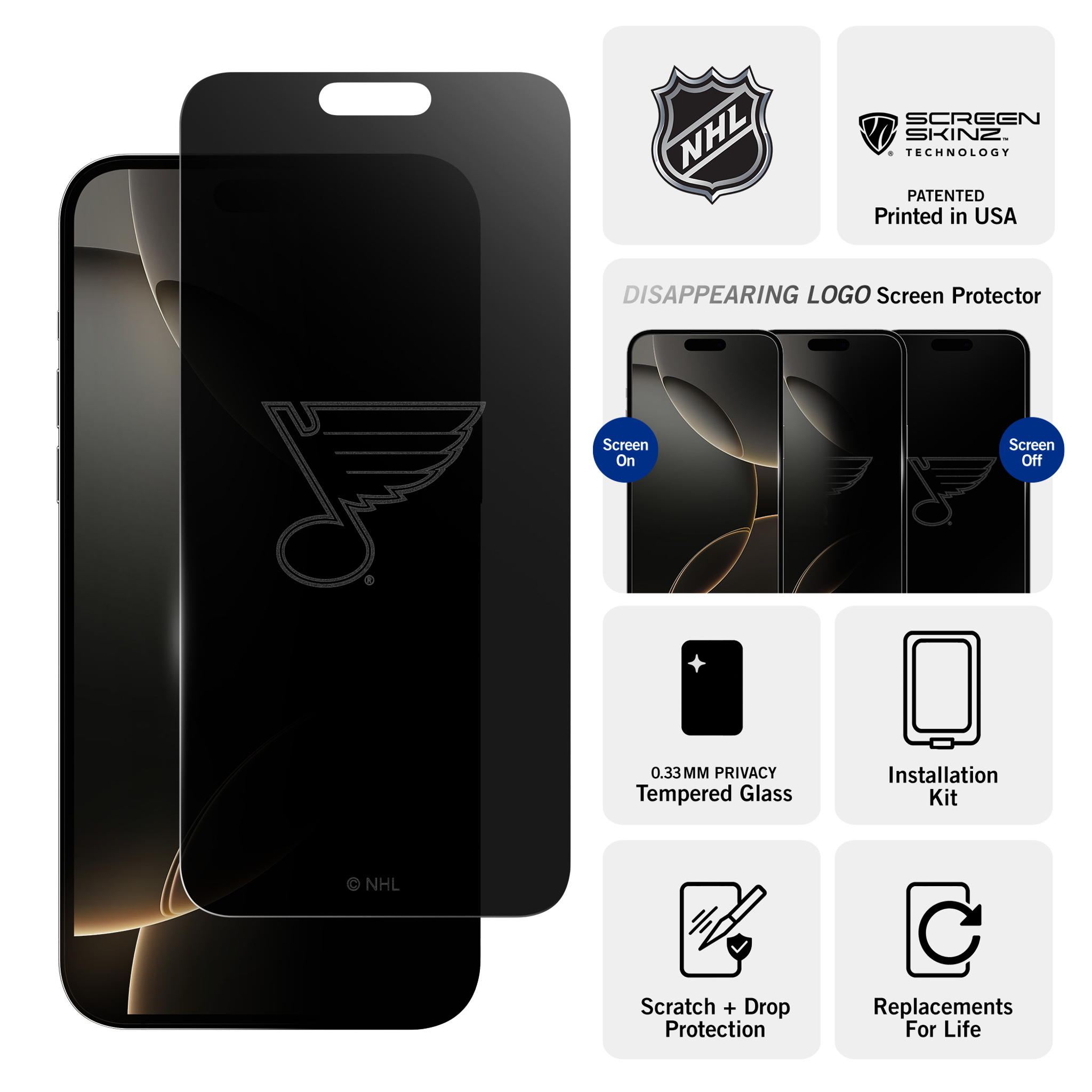 St. Louis Blues Privacy Screen Protector