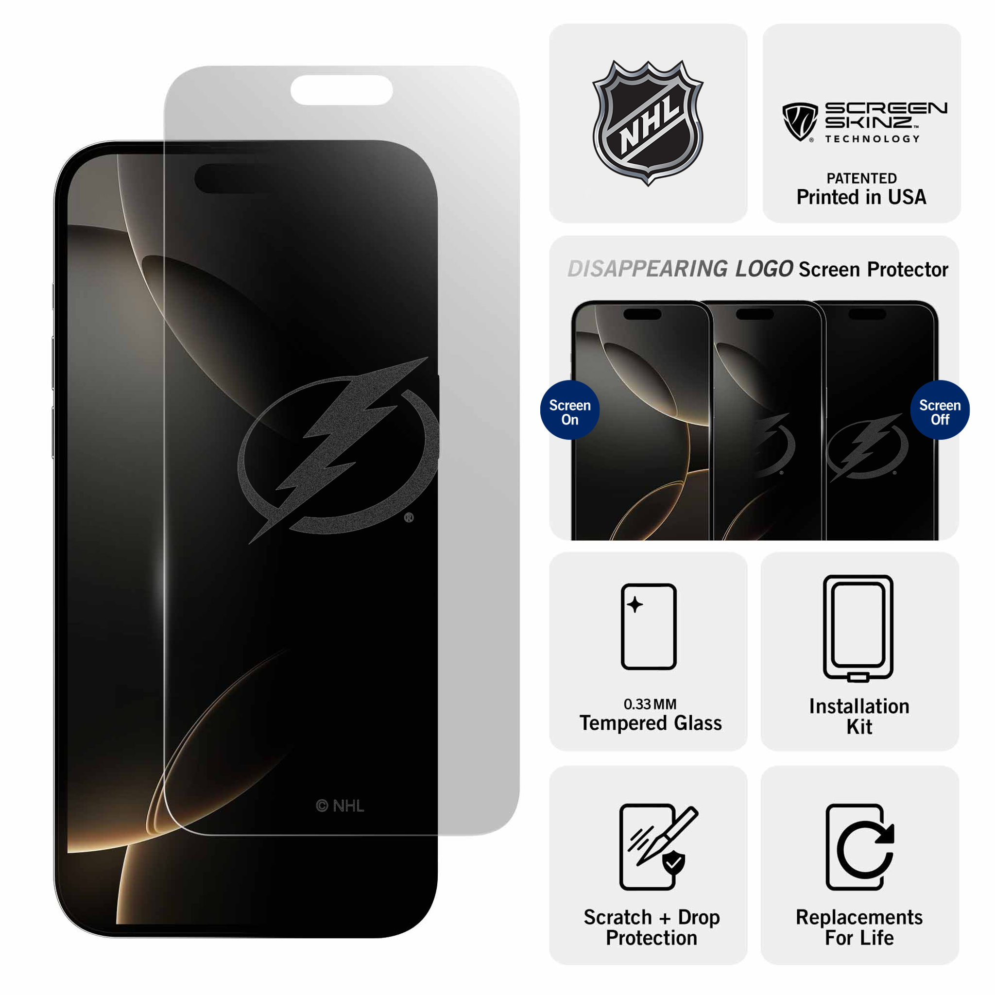 Tampa Bay Lightning Clear Screen Protector
