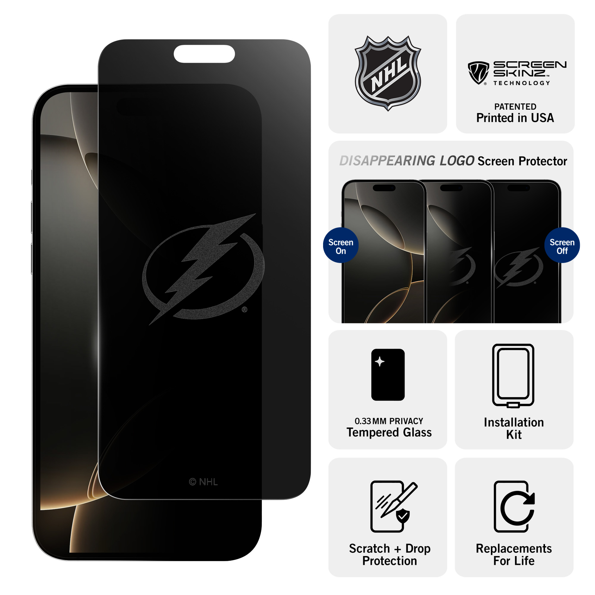 Tampa Bay Lightning Privacy Screen Protector