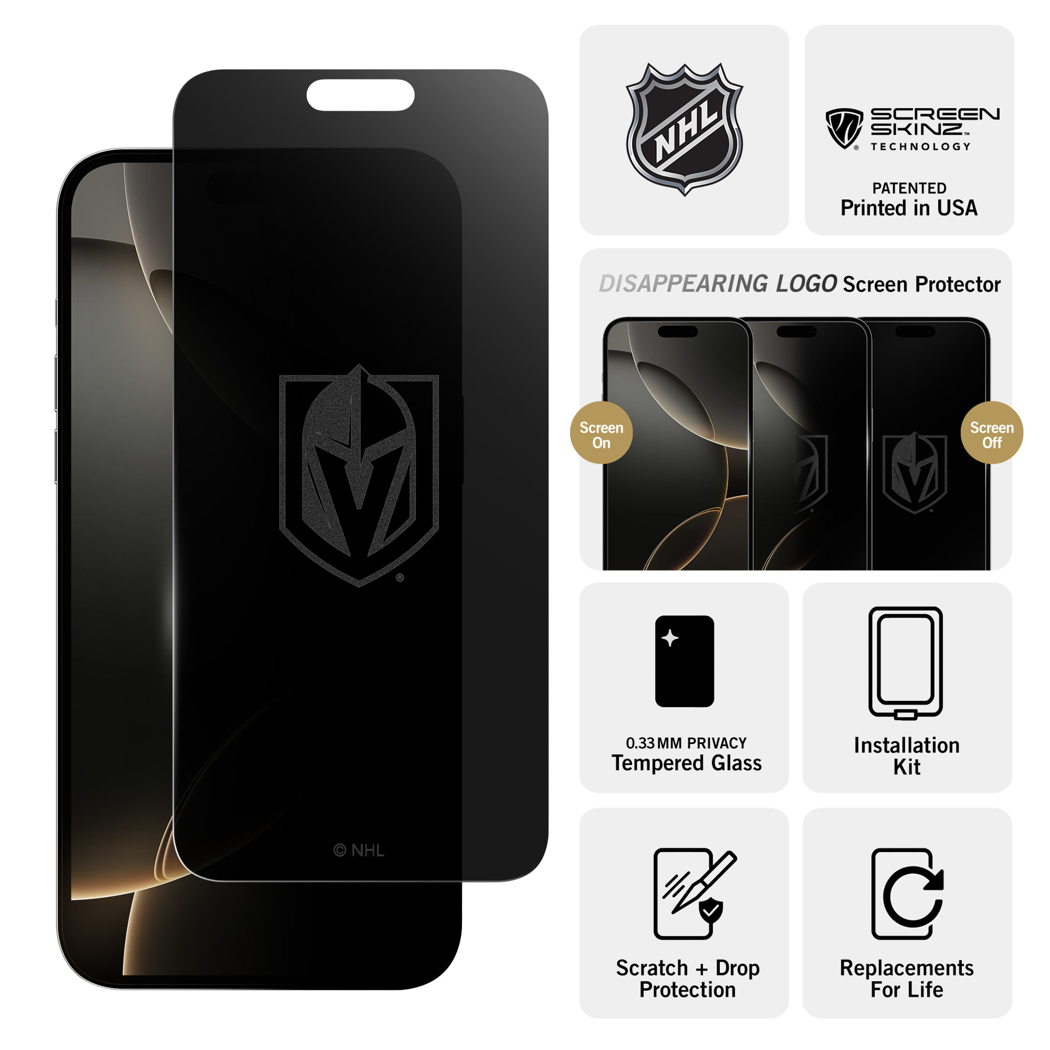 Vegas Golden Knights Privacy Screen Protector