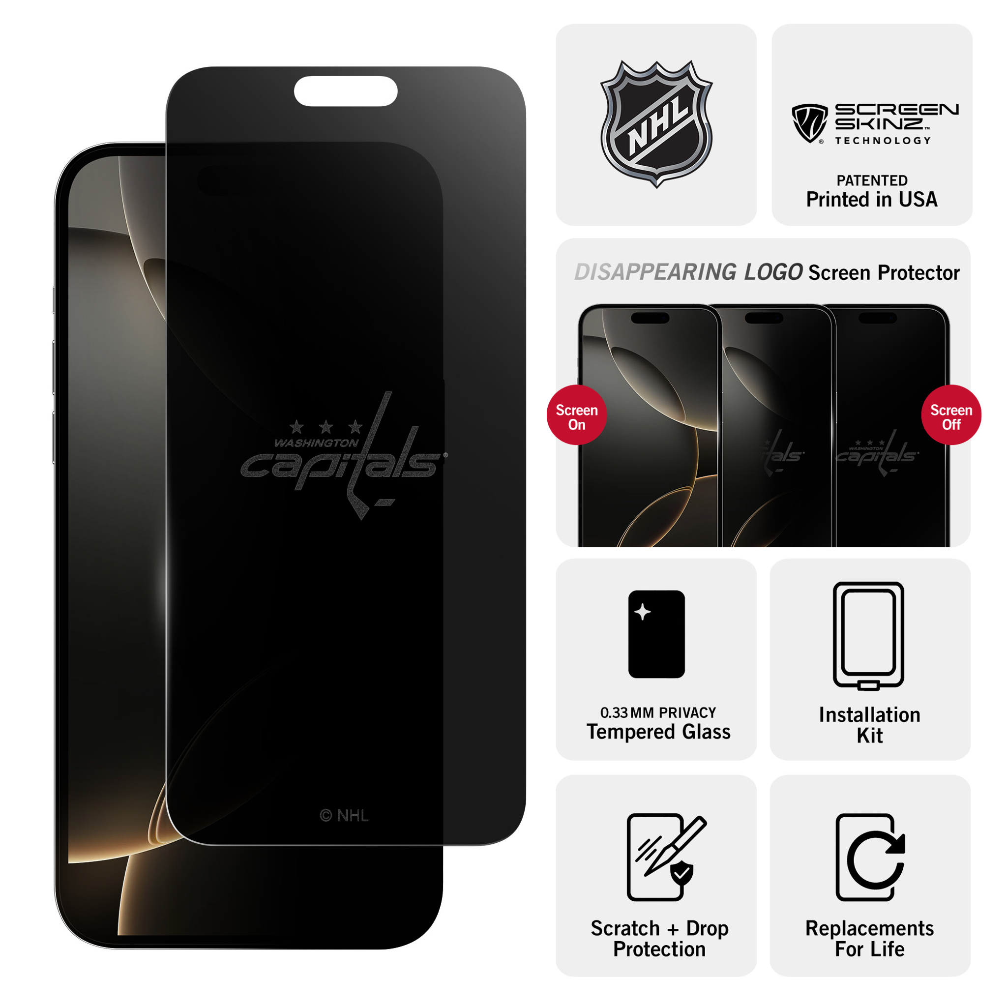 Washington Capitals Privacy Screen Protector