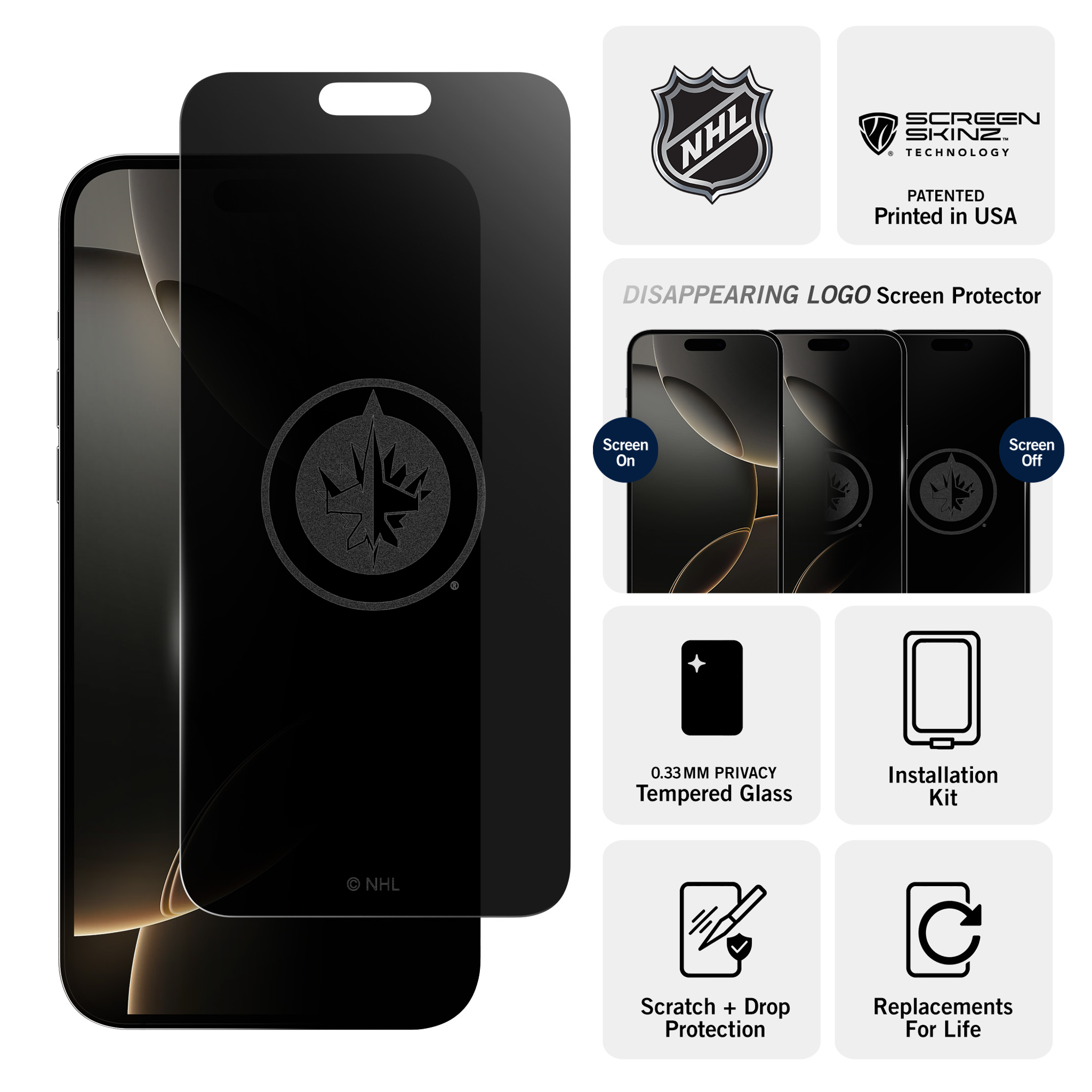 Winnipeg Jets Privacy Screen Protector