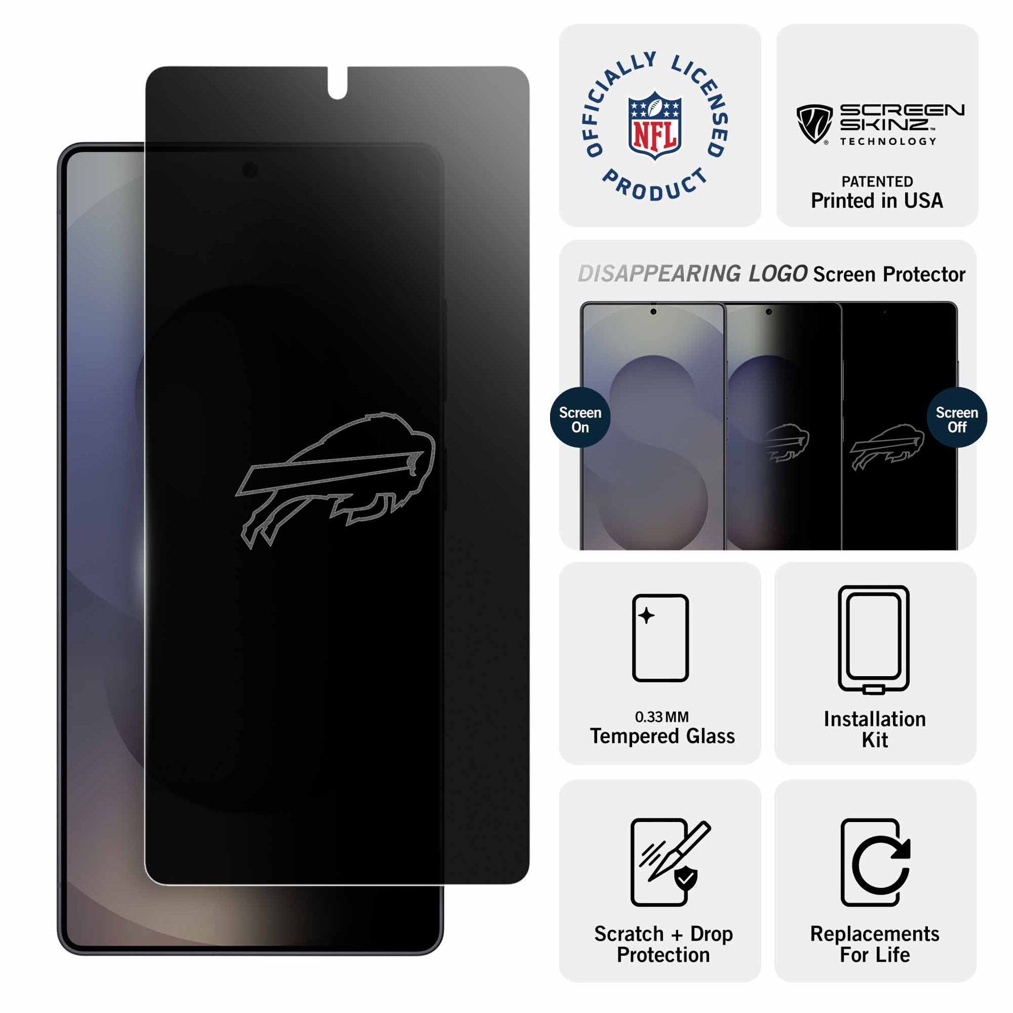 Buffalo Bills Samsung Privacy Screen Protector