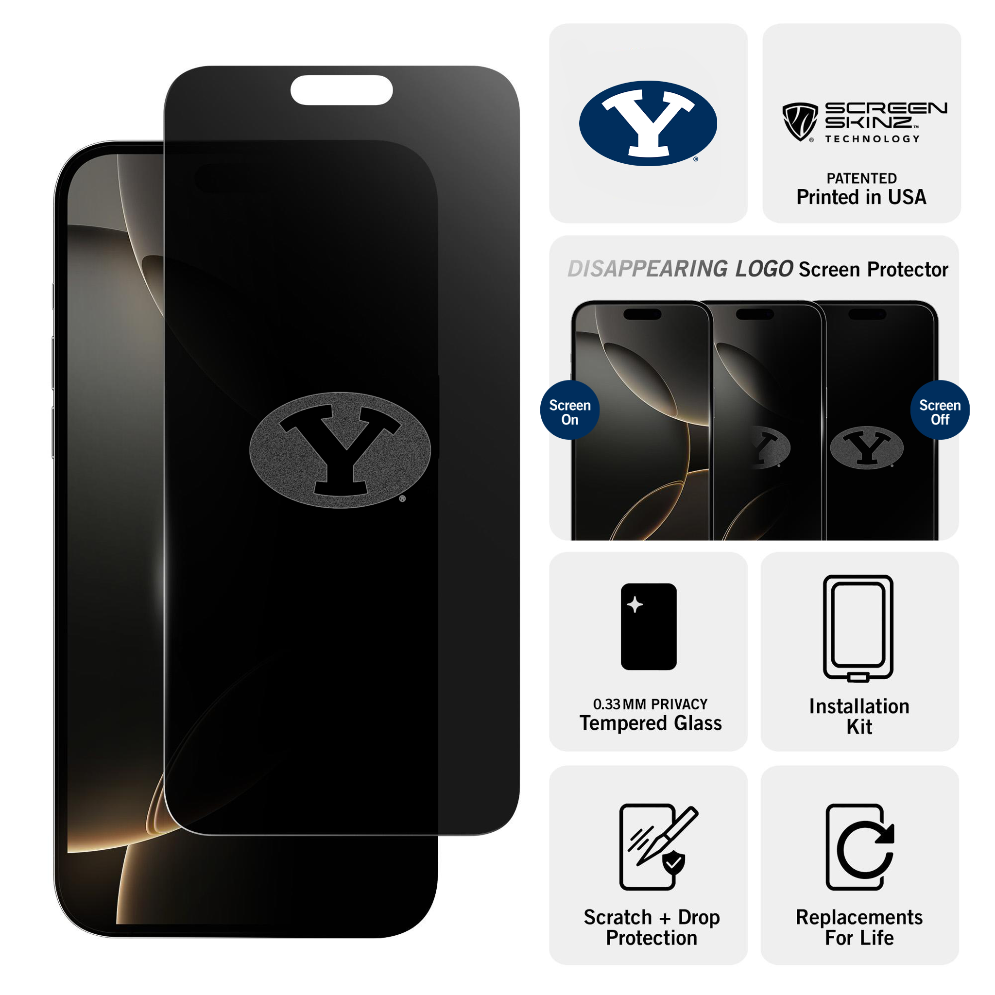 BYU Cougars Privacy Screen Protector