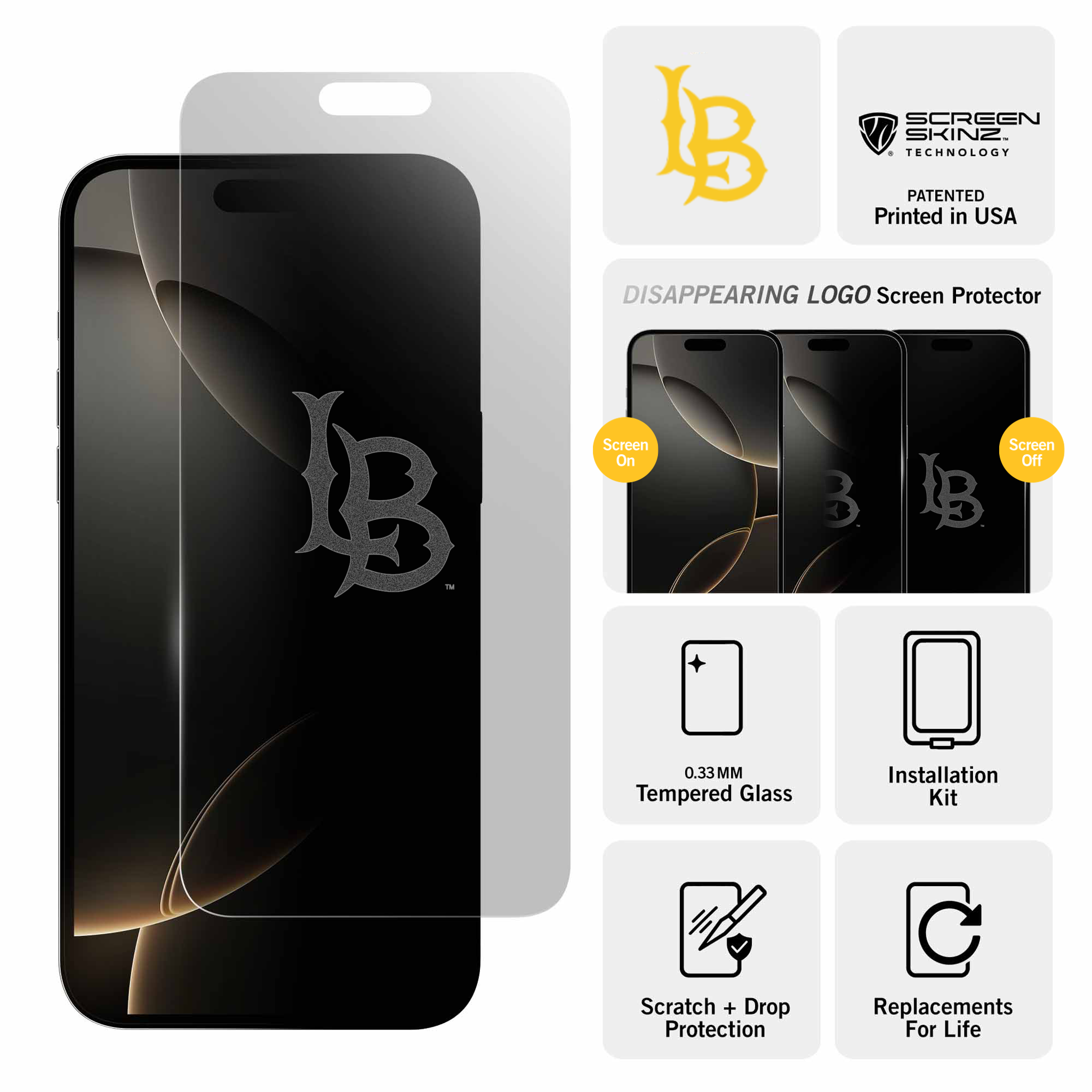 Long Beach State 49ers Clear Screen Protector
