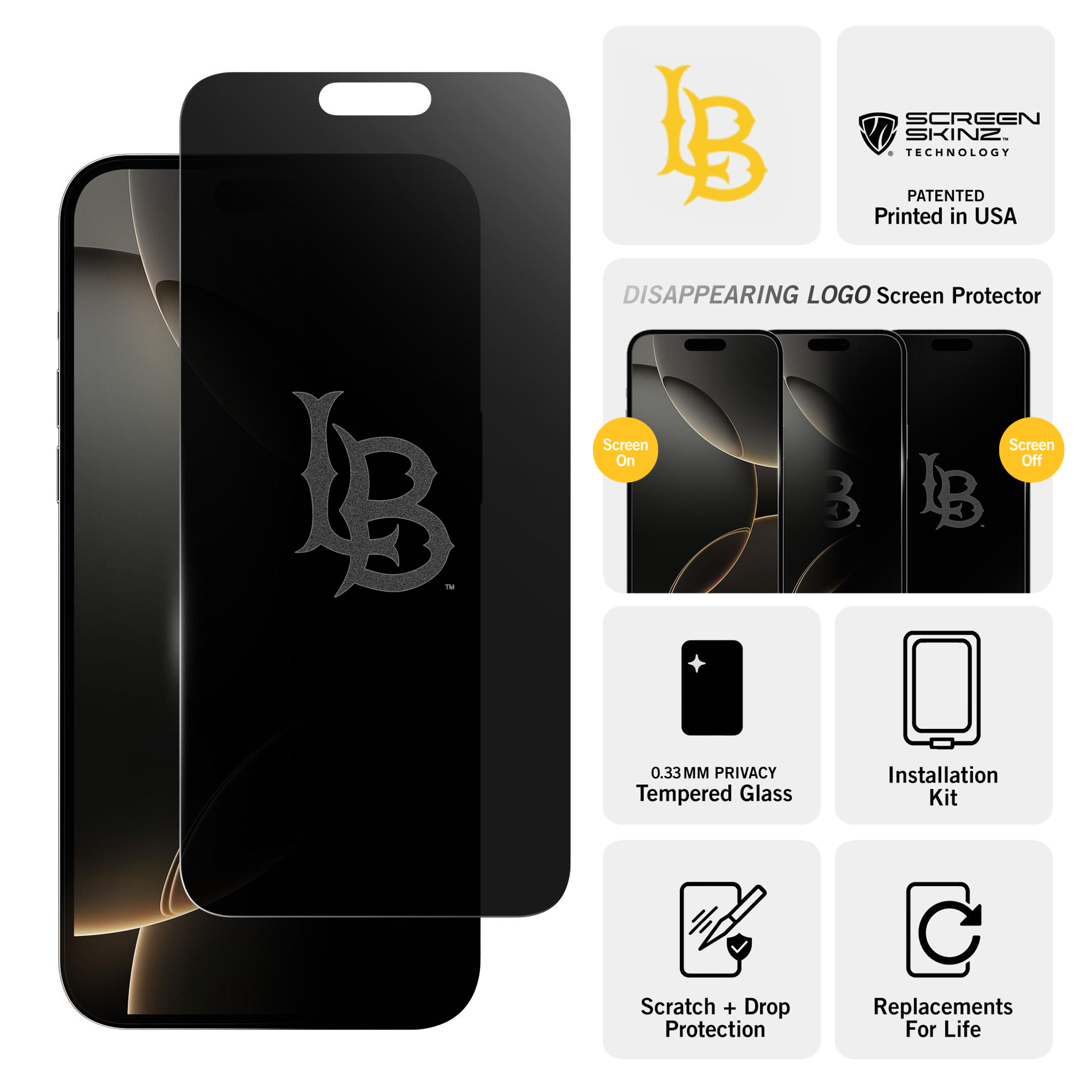 Long Beach State 49ers Privacy Screen Protector