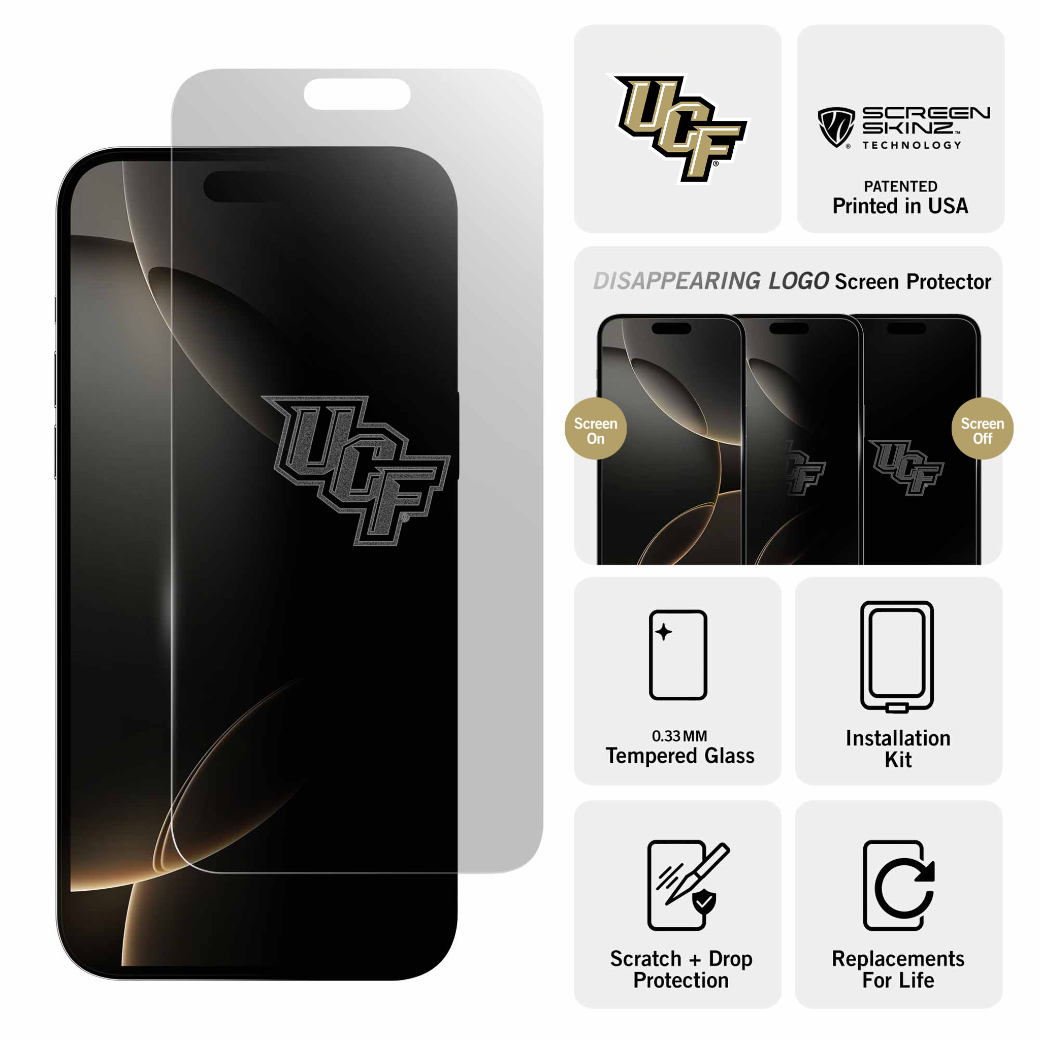 UCF Knights Clear Screen Protector