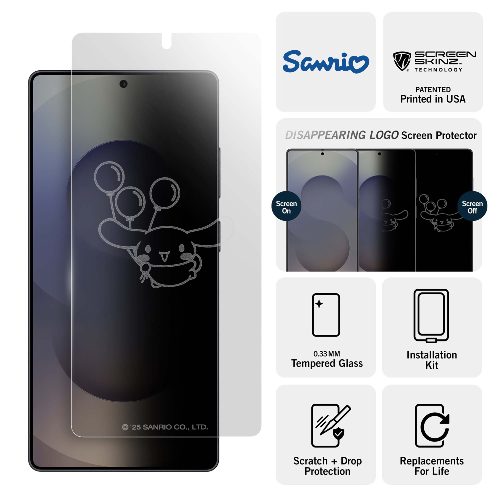 Cinnamoroll Balloon Samsung Clear Screen Protector