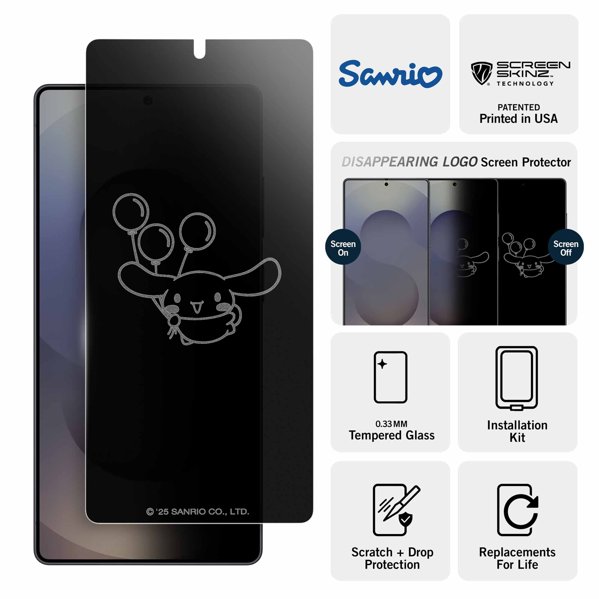 Cinnamoroll Balloon Samsung Privacy Screen Protector