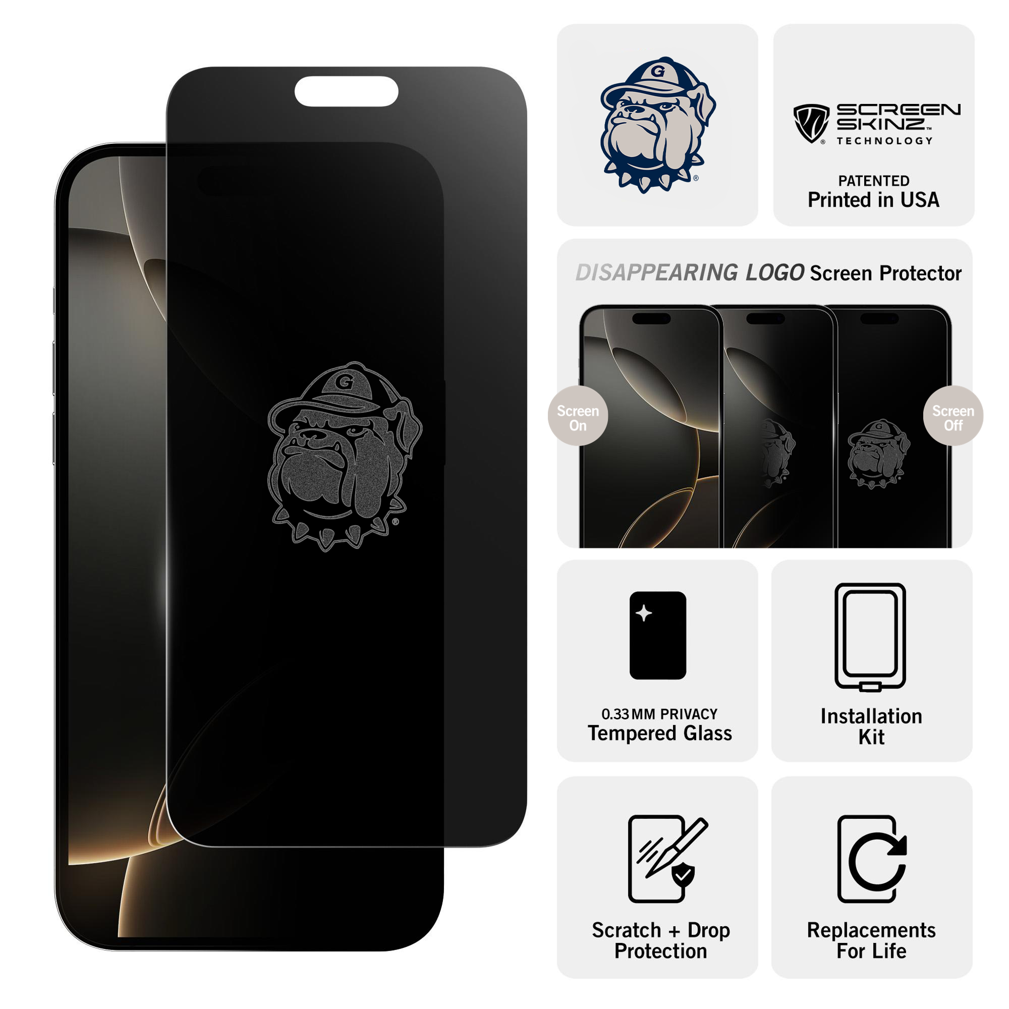 Georgetown Hoyas Privacy Screen Protector