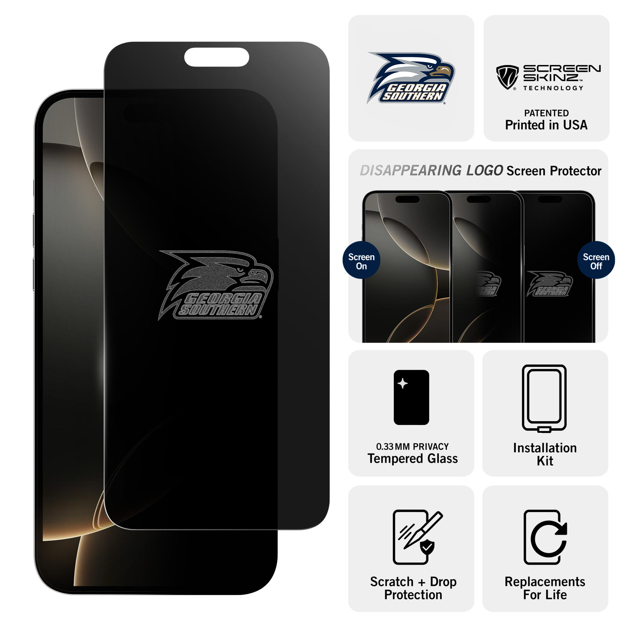 Georgia Southern Eagles Privacy Screen Protector
