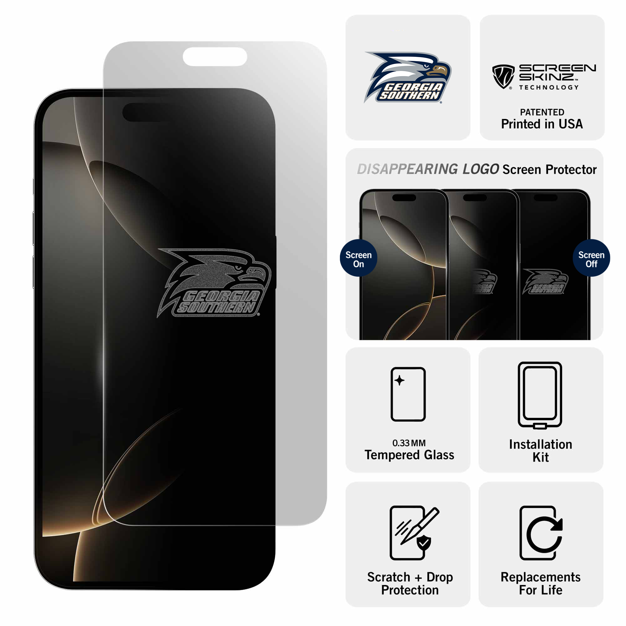 Georgia Southern Eagles Clear Screen Protector