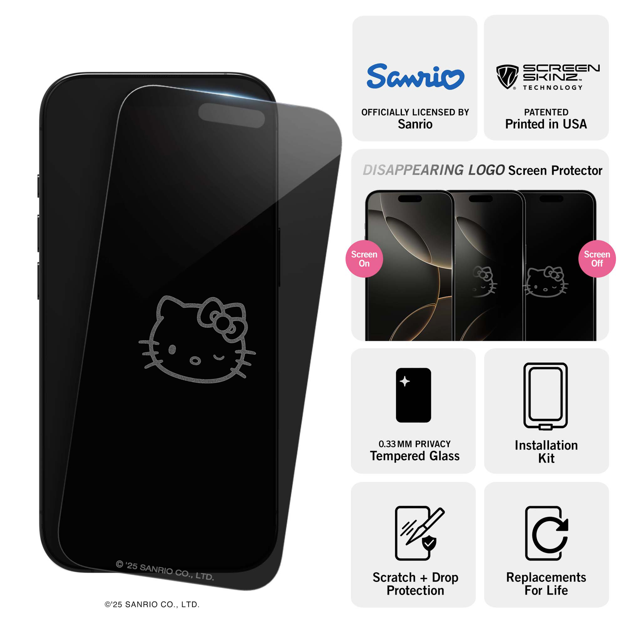Hello Kitty Wink iPhone Privacy Screen Protector