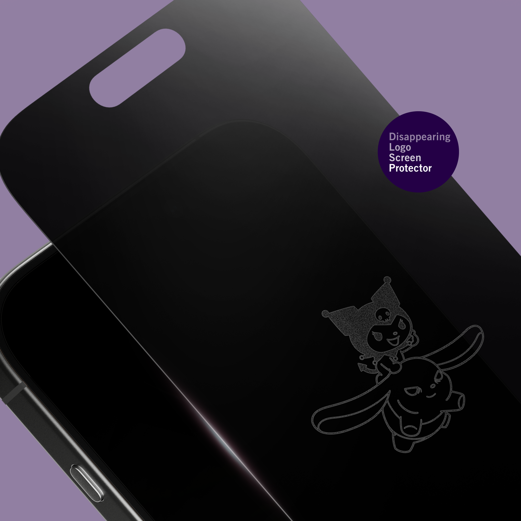 Kuromi Flying iPhone Privacy Screen Protector