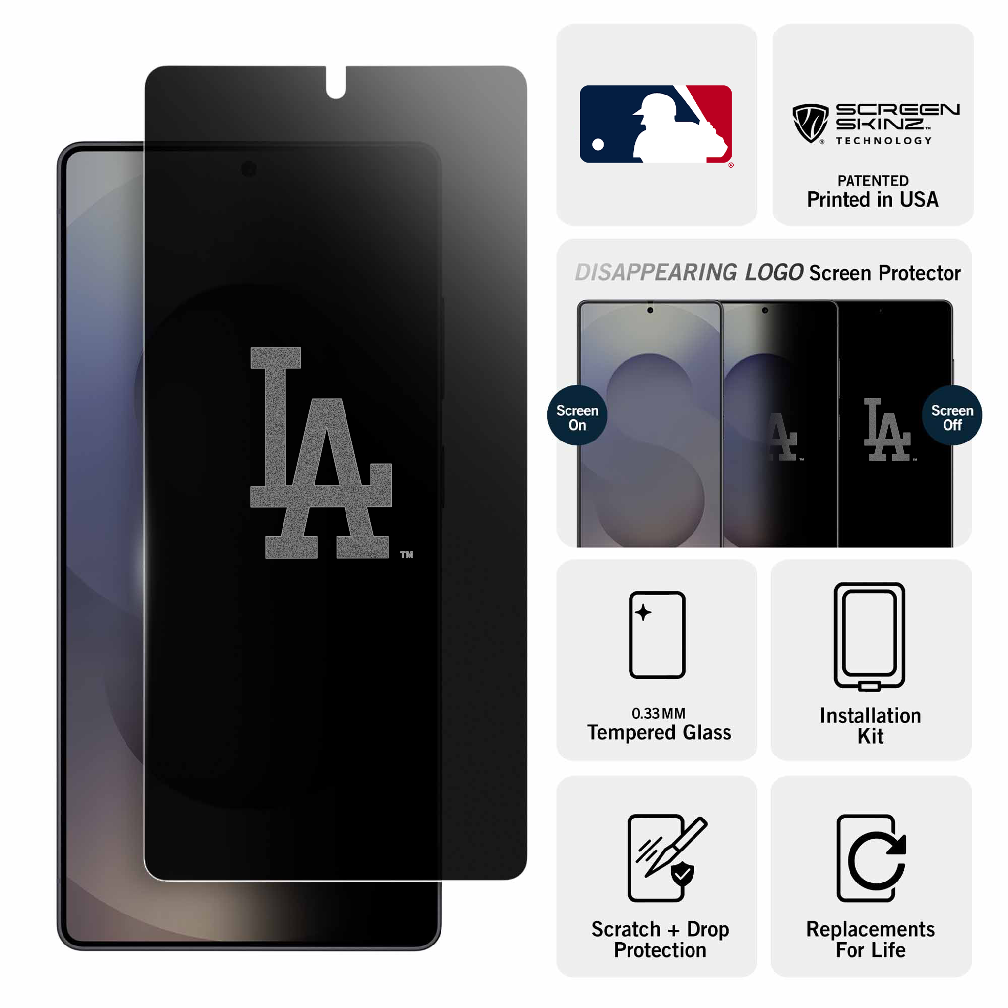 Los Angeles Dodgers Samsung Privacy Screen Protector